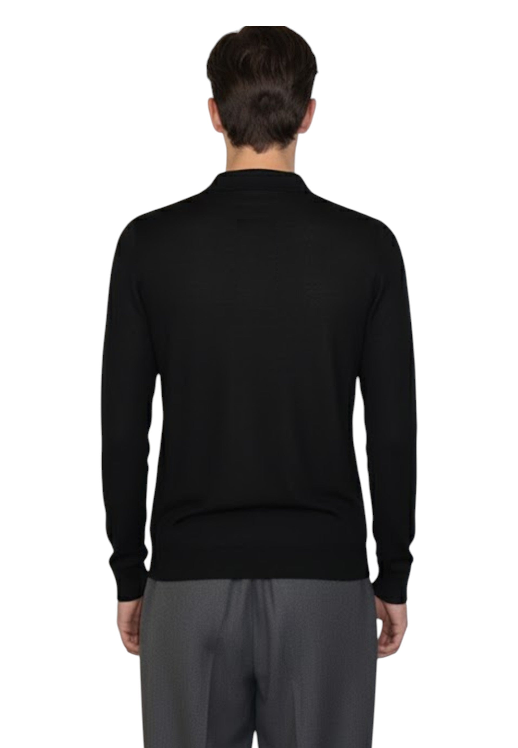 POLO MANICA LUNGA Nero Daniele Fiesoli