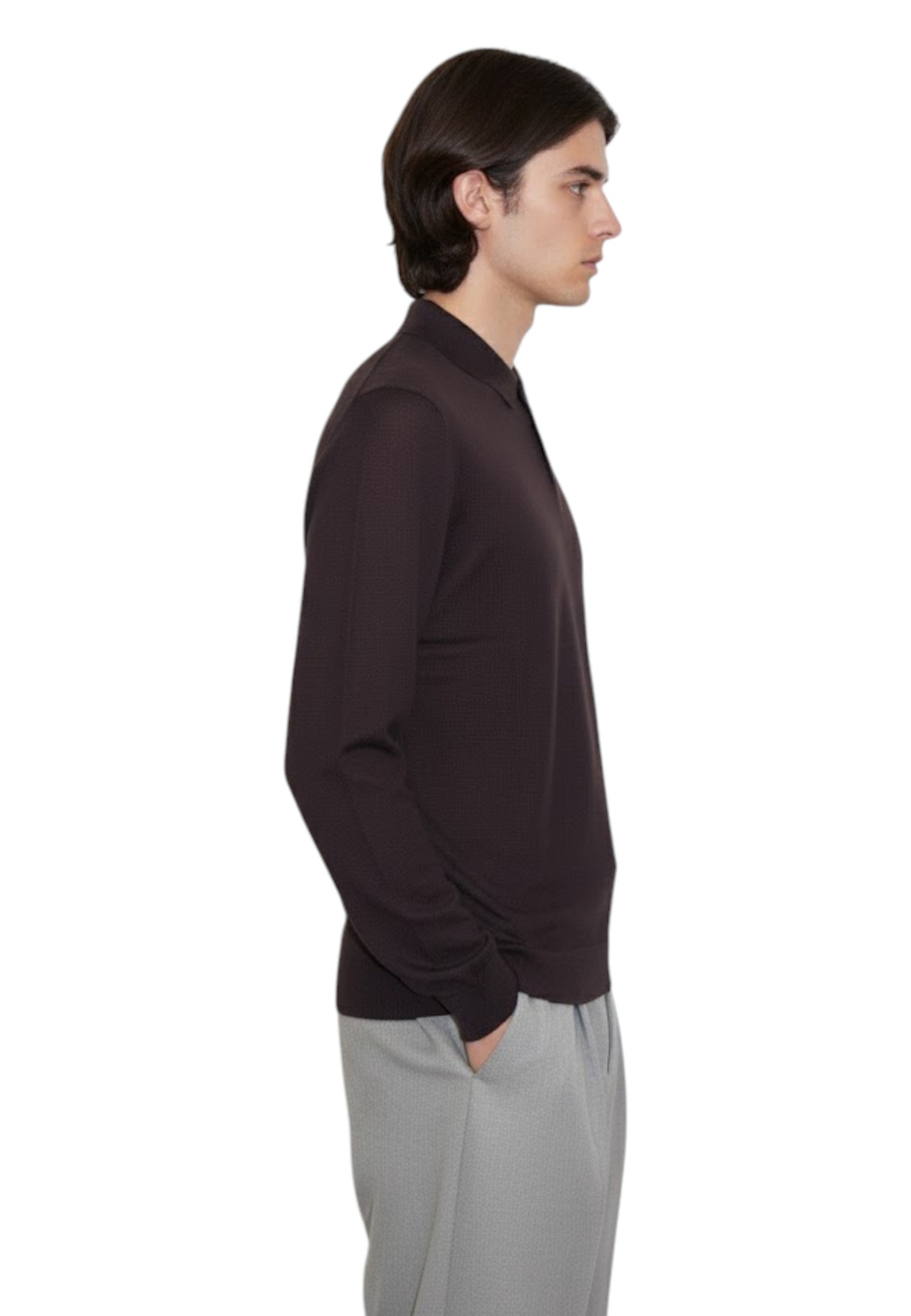 POLO MANICA LUNGA Marrone Daniele Fiesoli