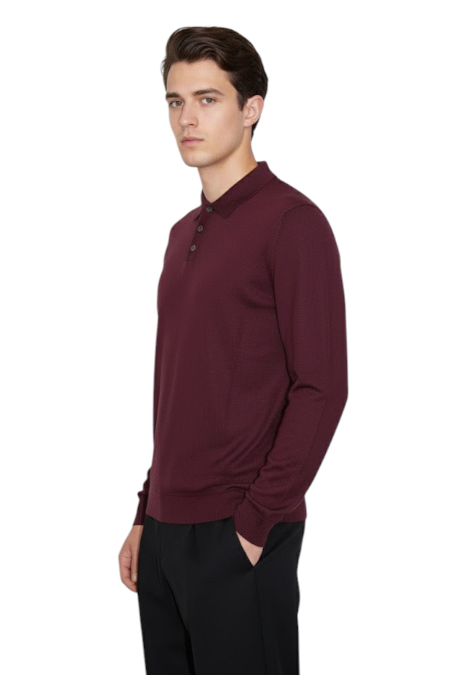 POLO MANICA LUNGA Rosso Daniele Fiesoli