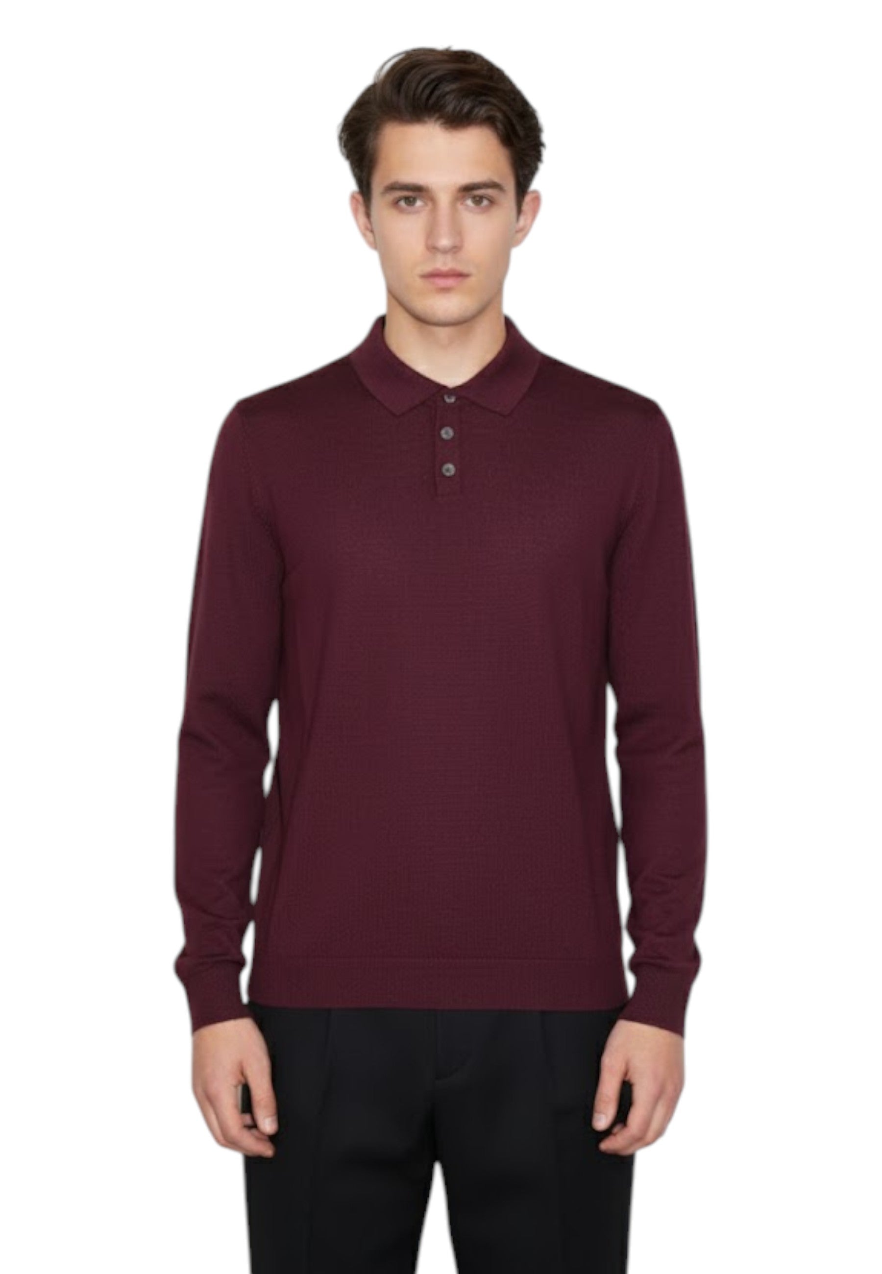 POLO MANICA LUNGA Rosso Daniele Fiesoli