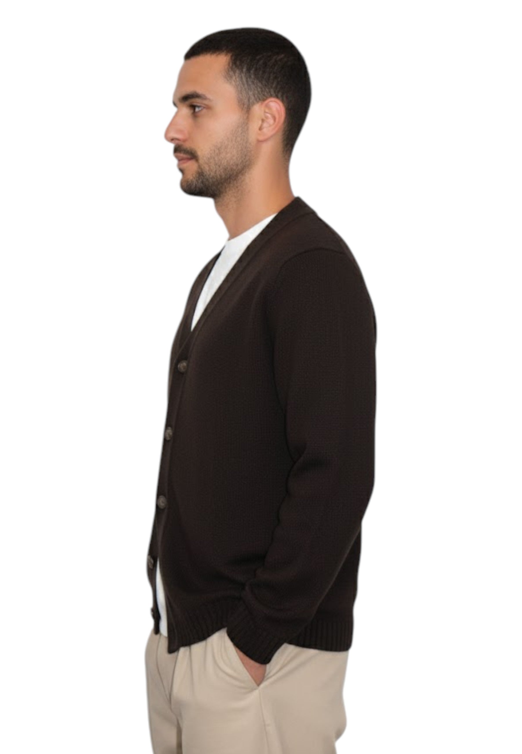 CARDIGAN Marrone Daniele Fiesoli