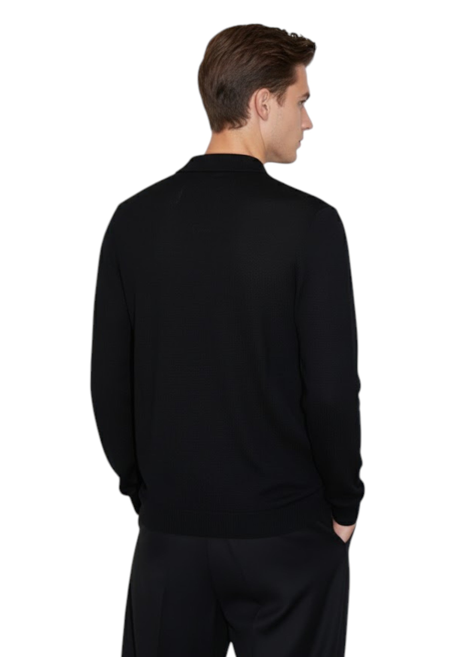 POLO MANICA LUNGA Nero Daniele Fiesoli