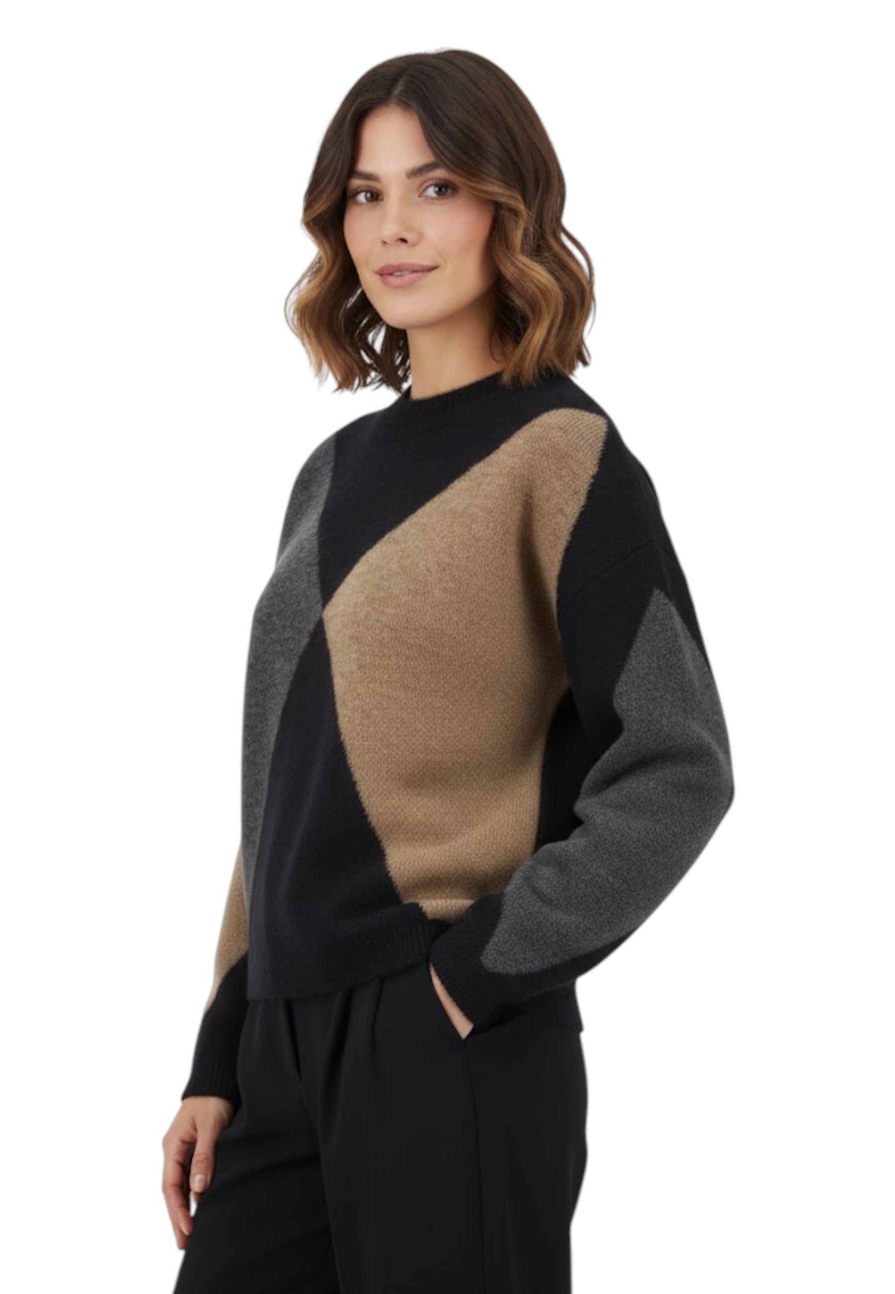 GIROCOLLO MANICA LUNGA Nero Barbour