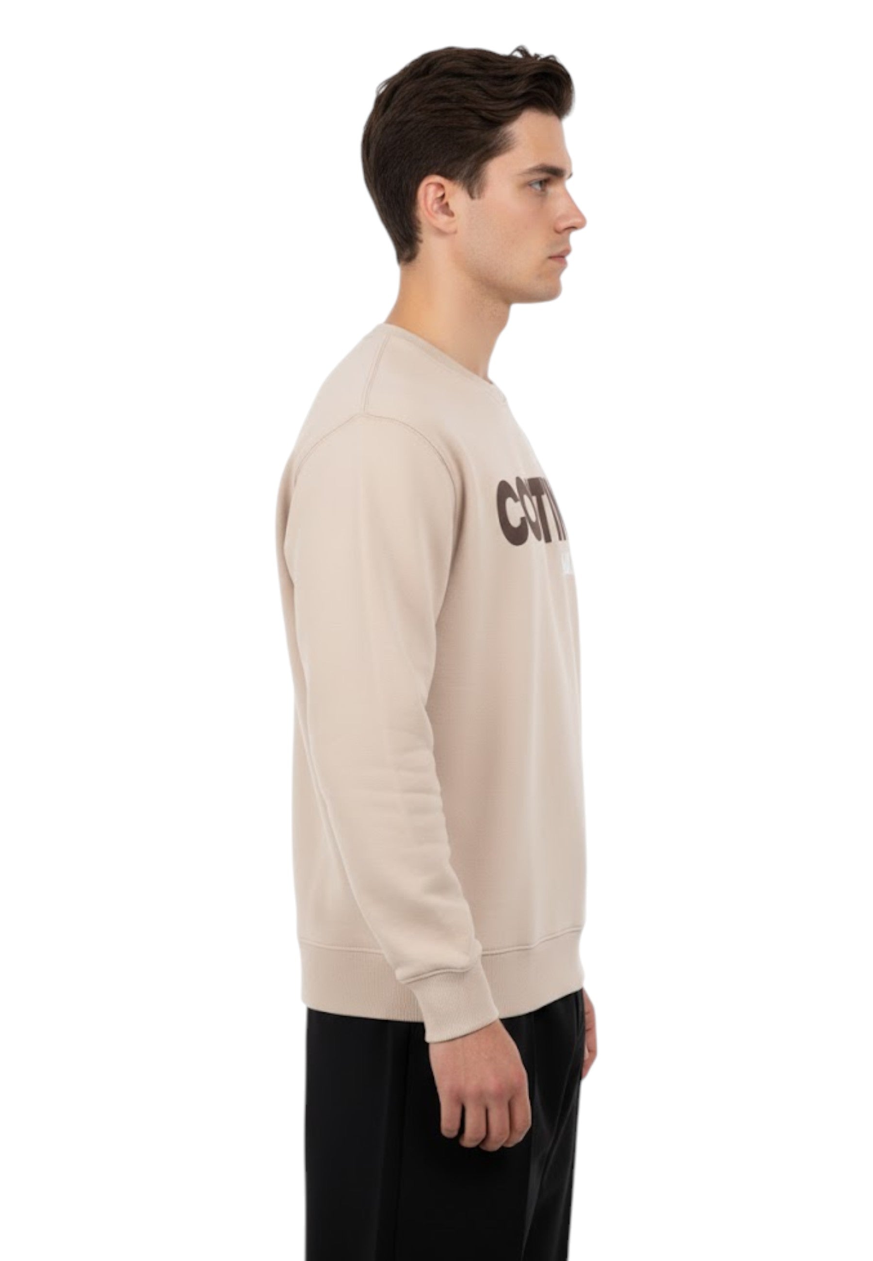 FELPA A GIROCOLLO Beige Mc2 Saint Barth