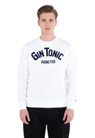 FELPA A GIROCOLLO Bianco Mc2 Saint Barth