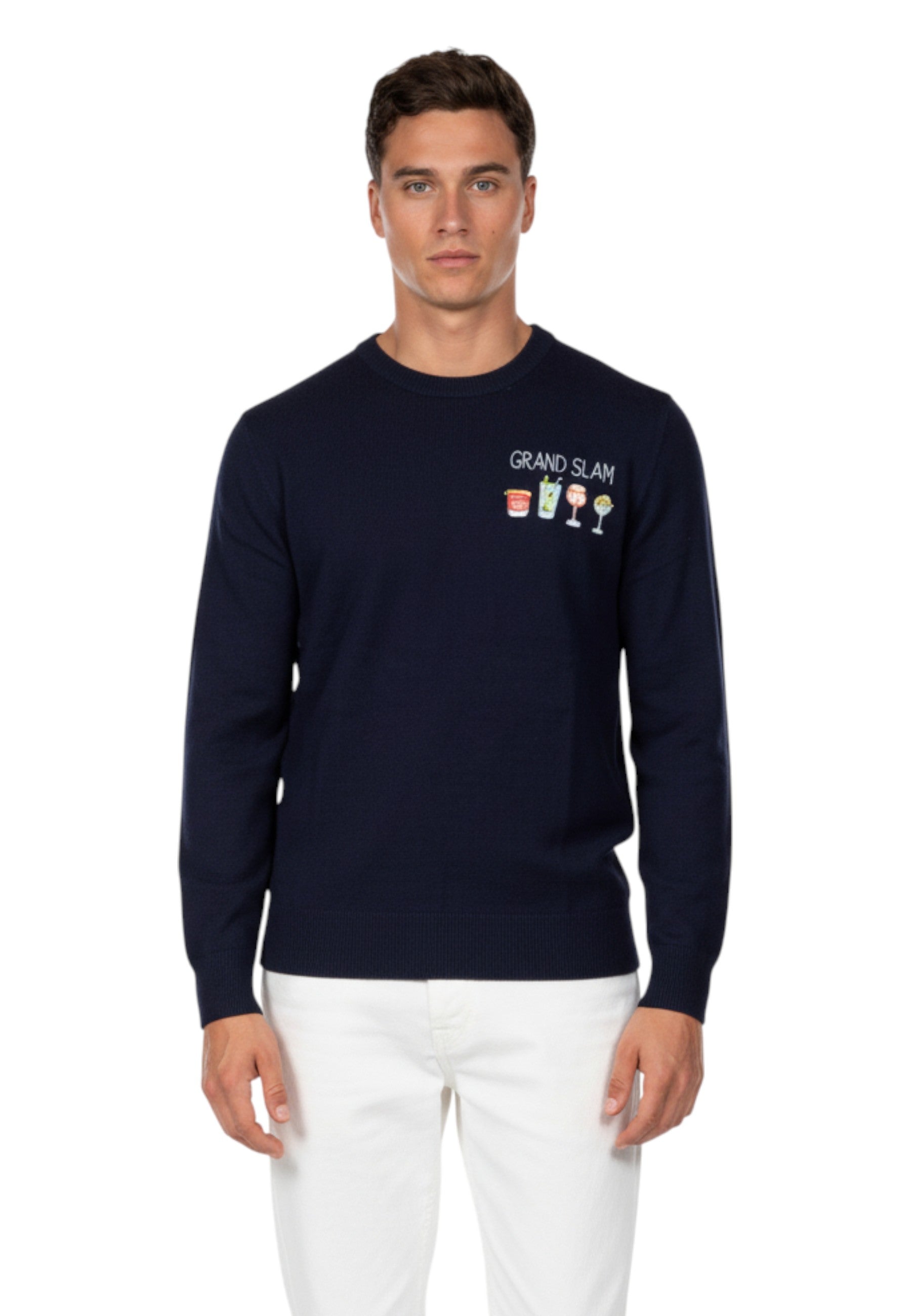 GIROCOLLO MANICA LUNGA Blu Mc2 Saint Barth