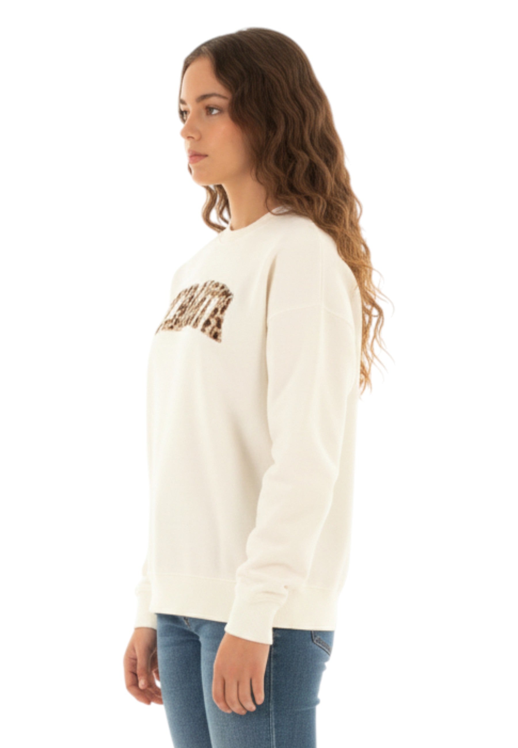 FELPA A GIROCOLLO Bianco Mc2 Saint Barth