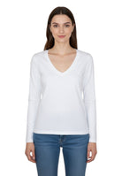 MAGLIE A V Bianco Daniele Fiesoli Collezione N_ø1