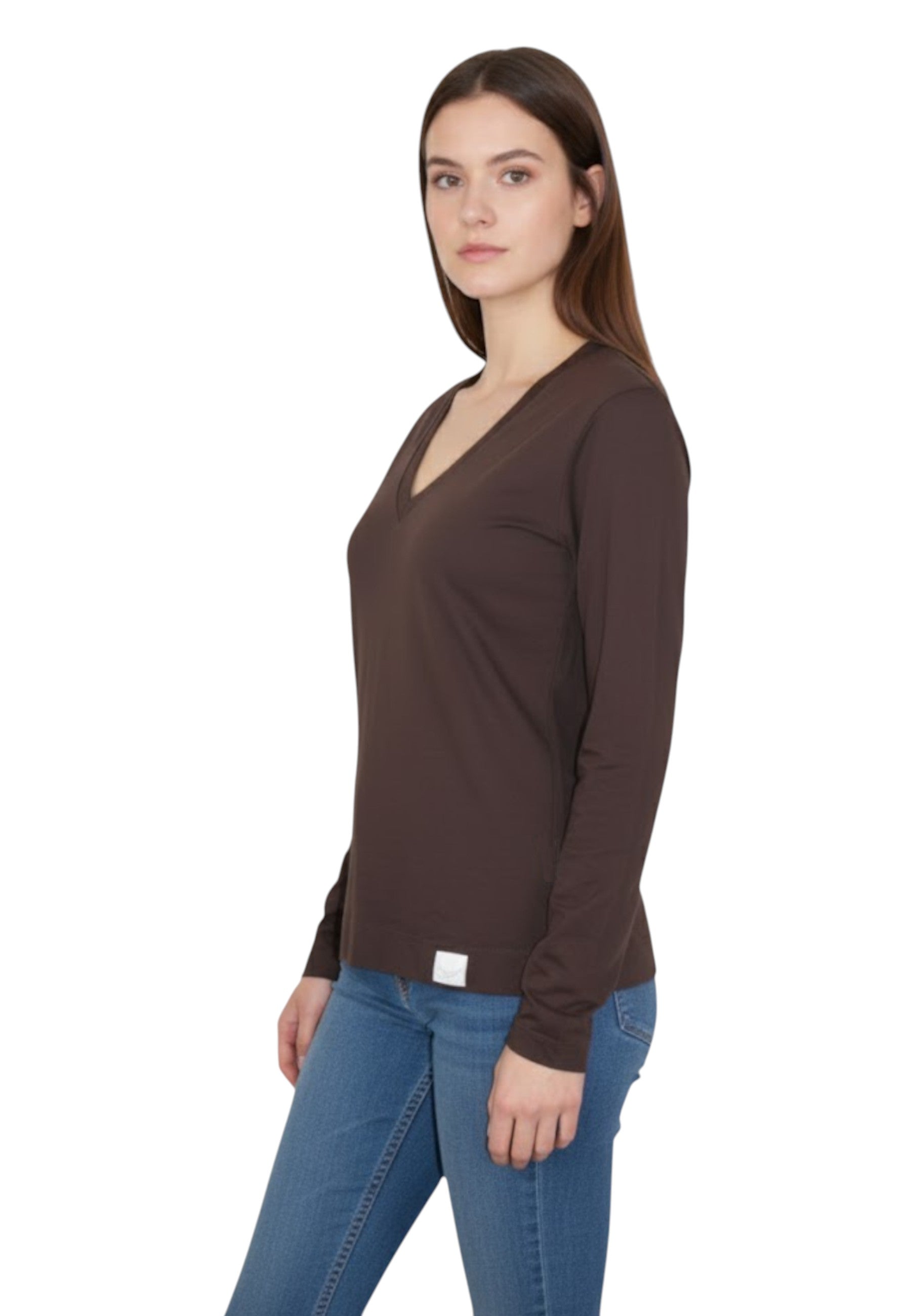 MAGLIE A V Marrone Daniele Fiesoli Collezione N_ø1