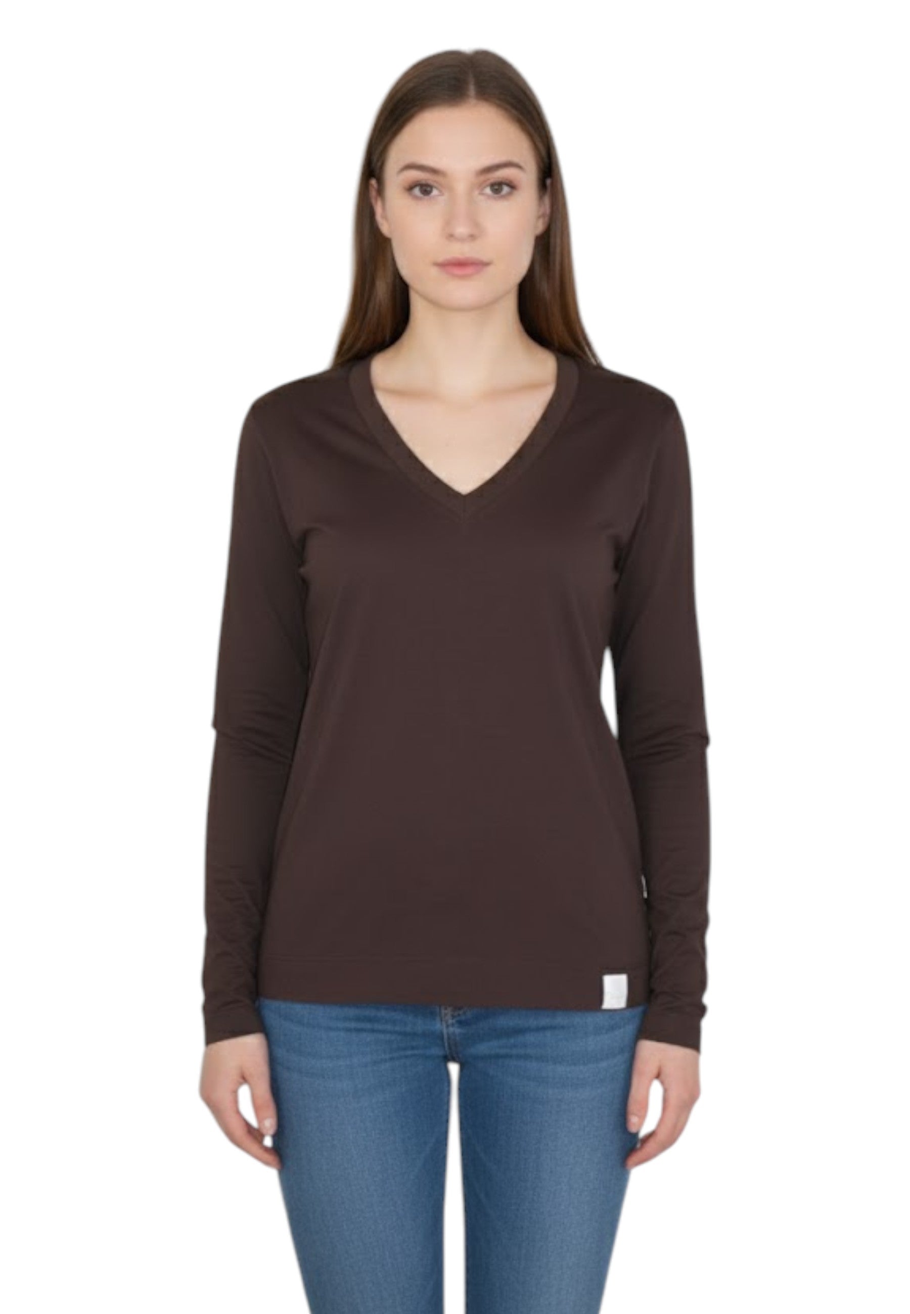 MAGLIE A V Marrone Daniele Fiesoli Collezione N_ø1