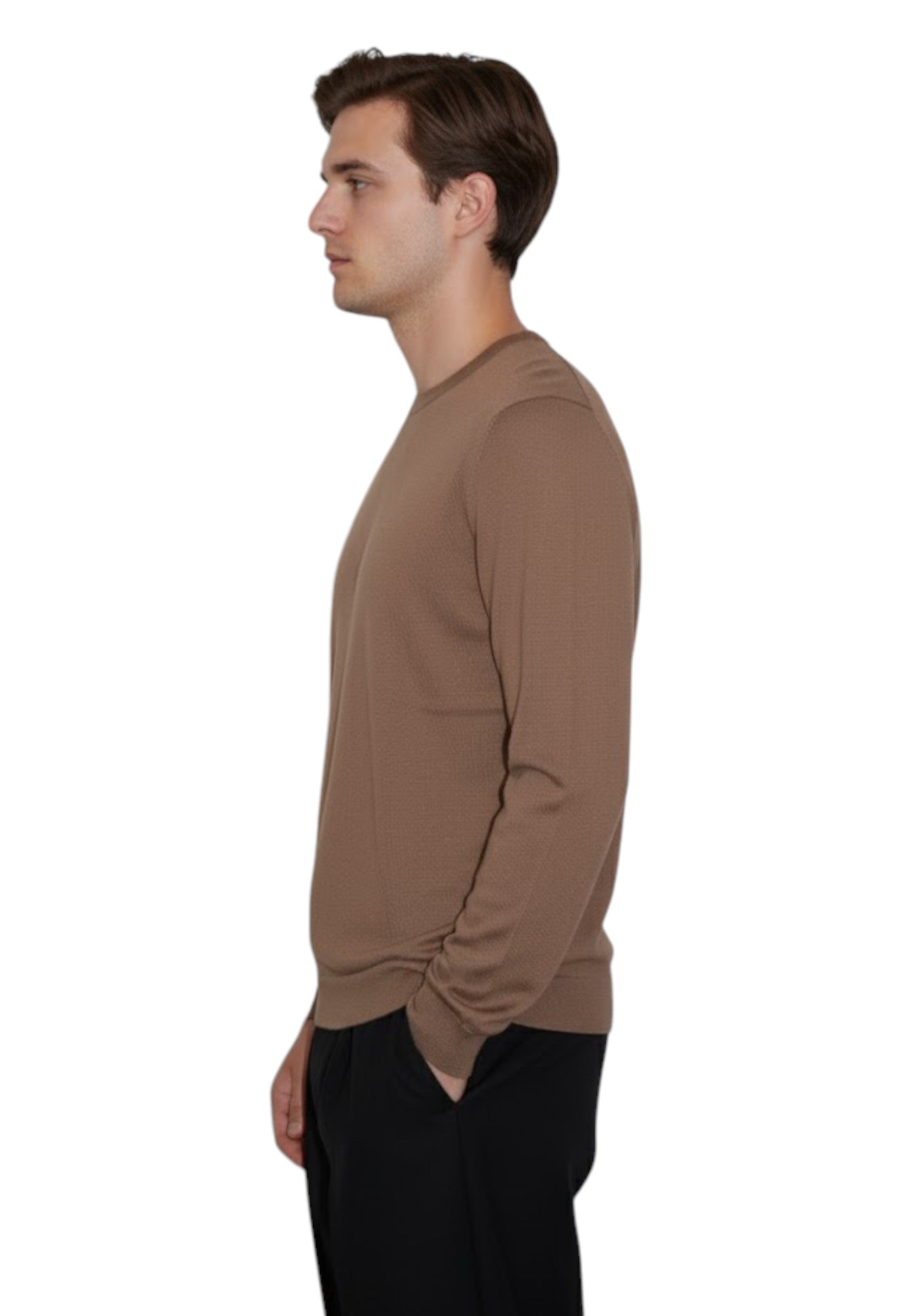 GIROCOLLO MANICA LUNGA Marrone Kangra