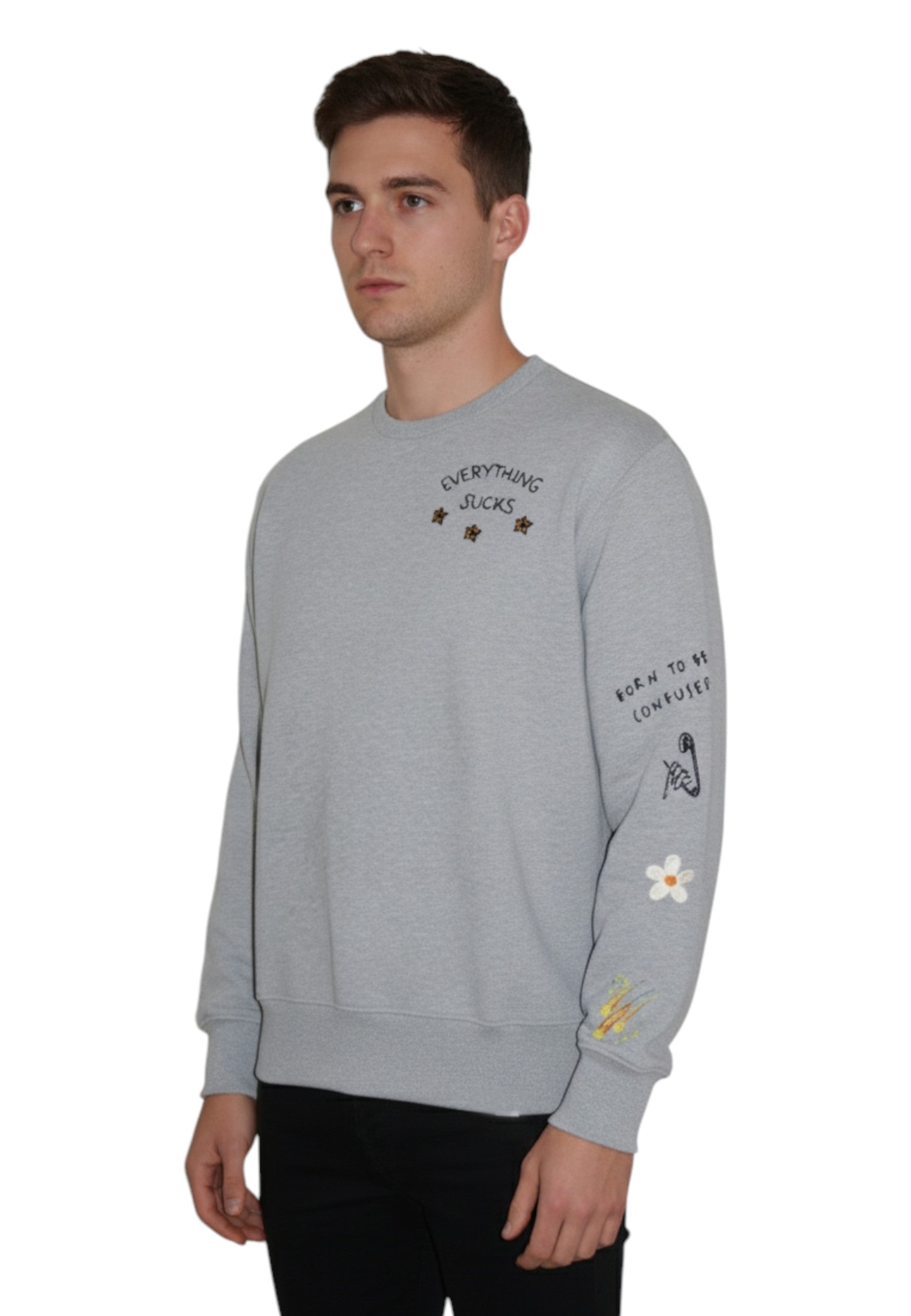 FELPA A GIROCOLLO Grigio Inspired By A True Story