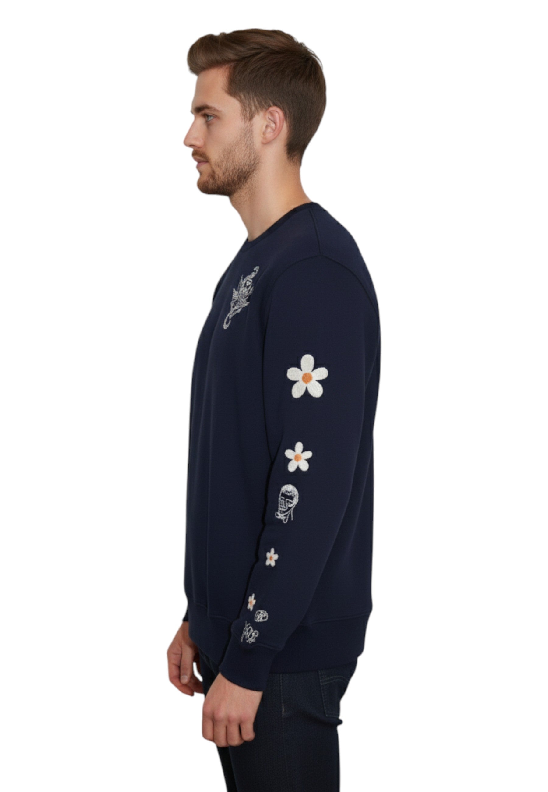 FELPA A GIROCOLLO Blu Inspired By A True Story