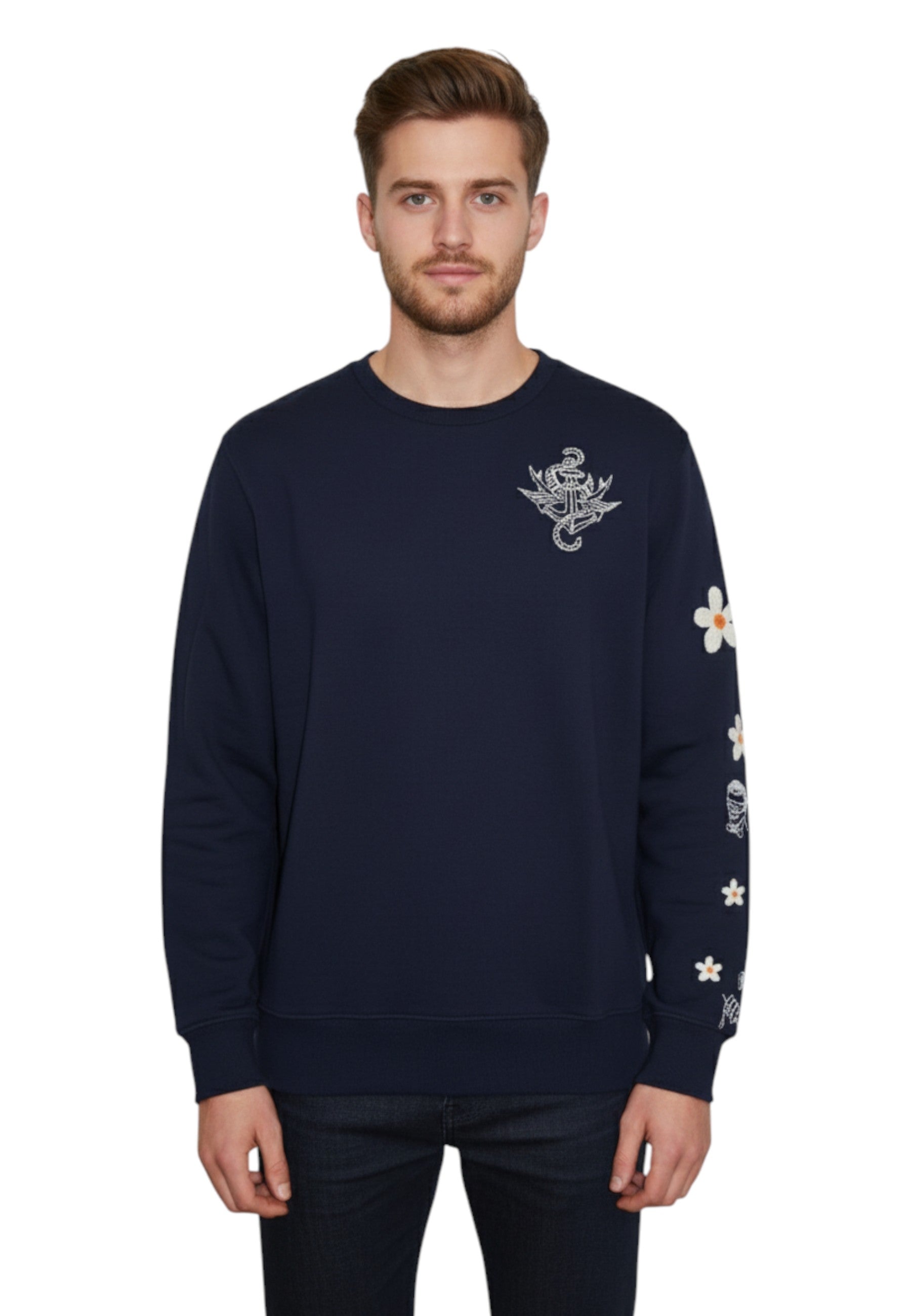 FELPA A GIROCOLLO Blu Inspired By A True Story