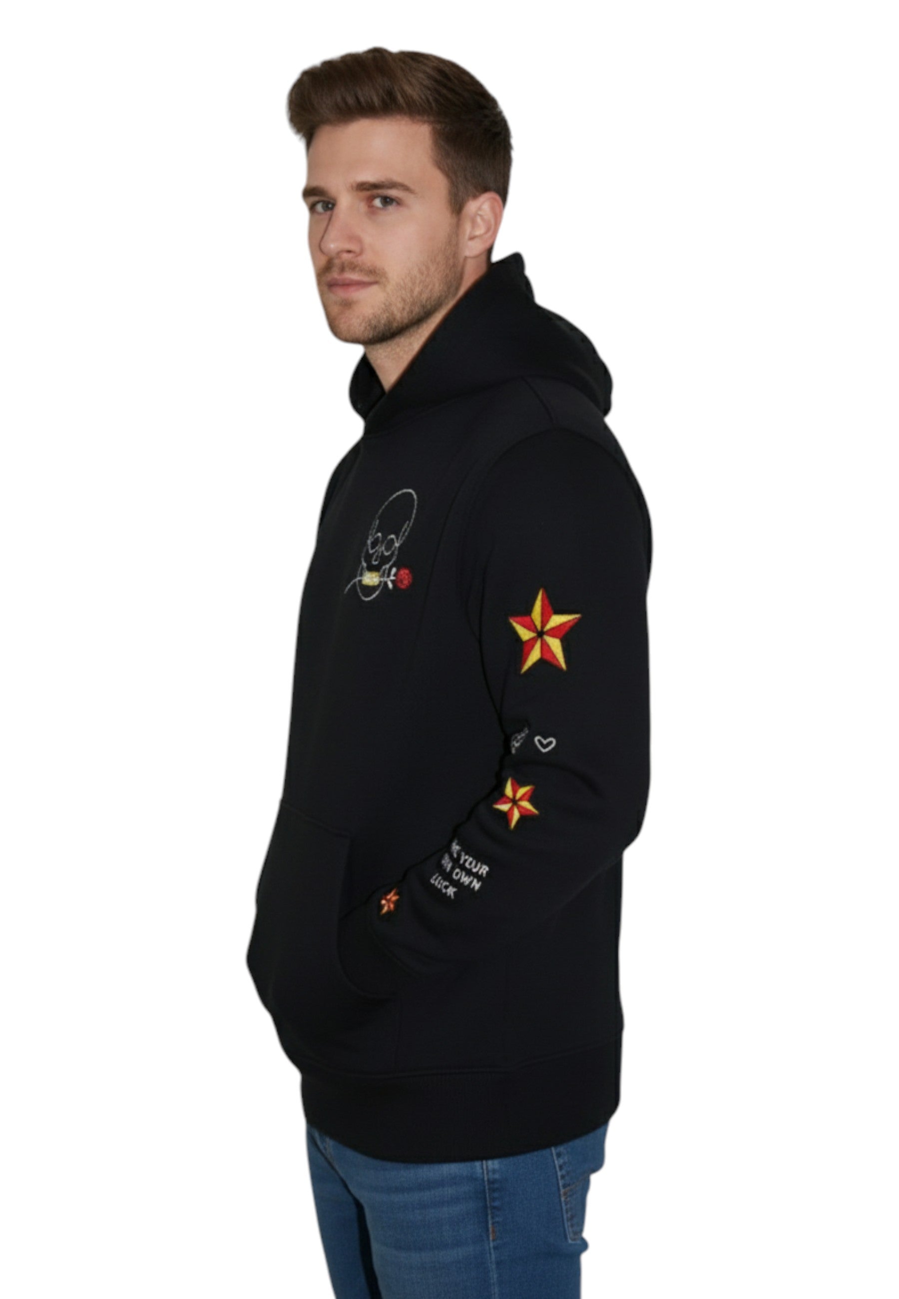 FELPE CON CAPPUCCIO Nero Inspired By A True Story