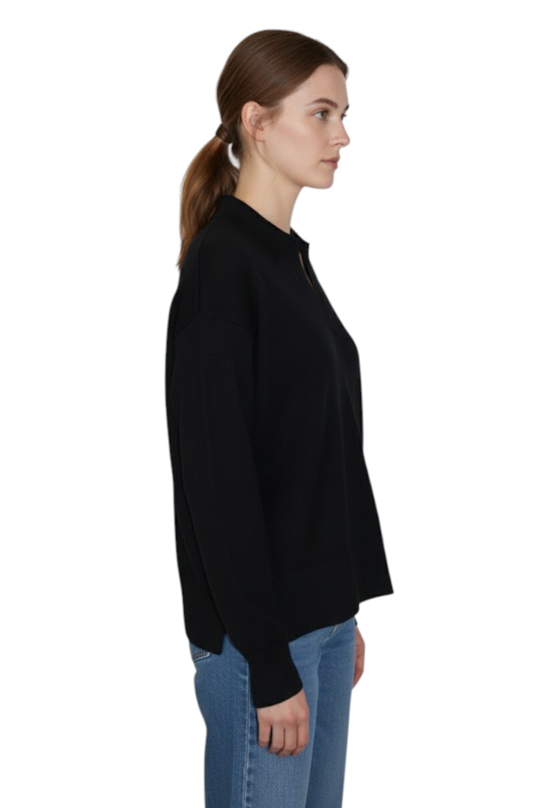 POLO A MANICA LUNGA Nero Hekla & Co