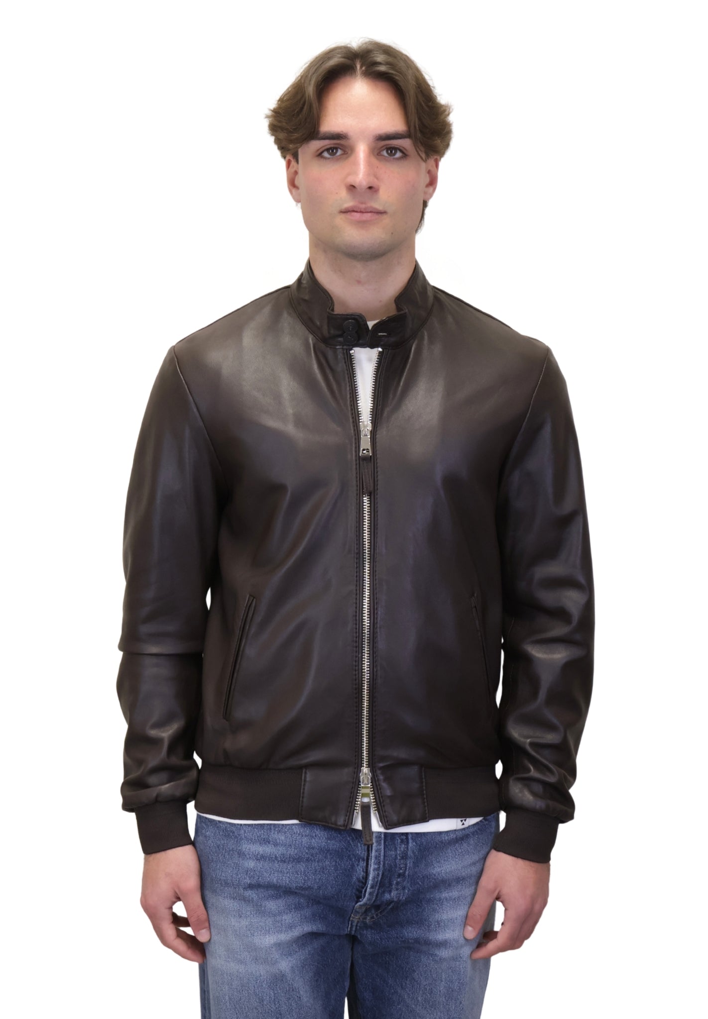 GIUBBOTTI IN PELLE Marrone Authority