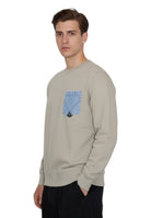 FELPA A GIROCOLLO Beige Roy Roger's