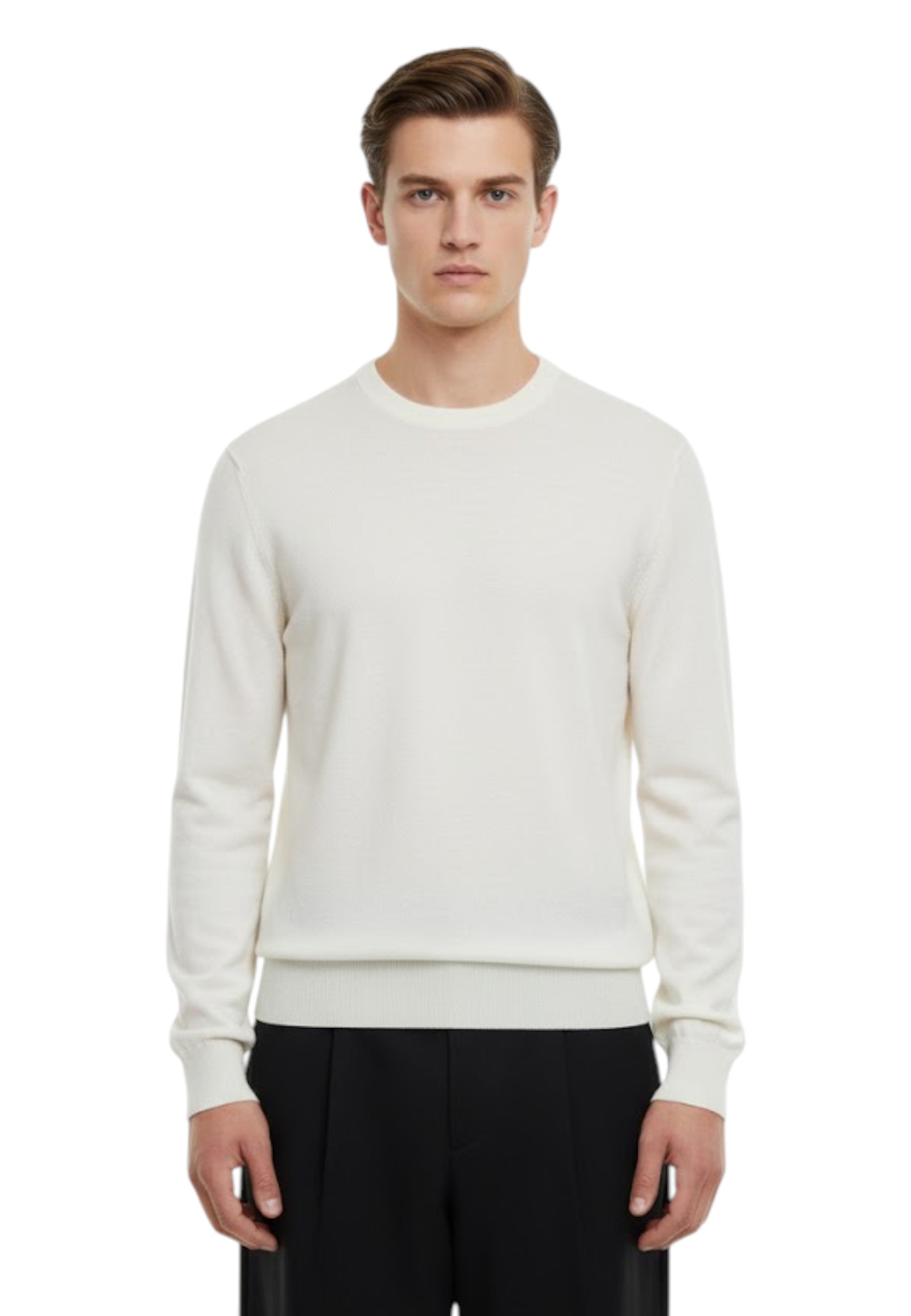 FELPA A GIROCOLLO Bianco Roy Roger's