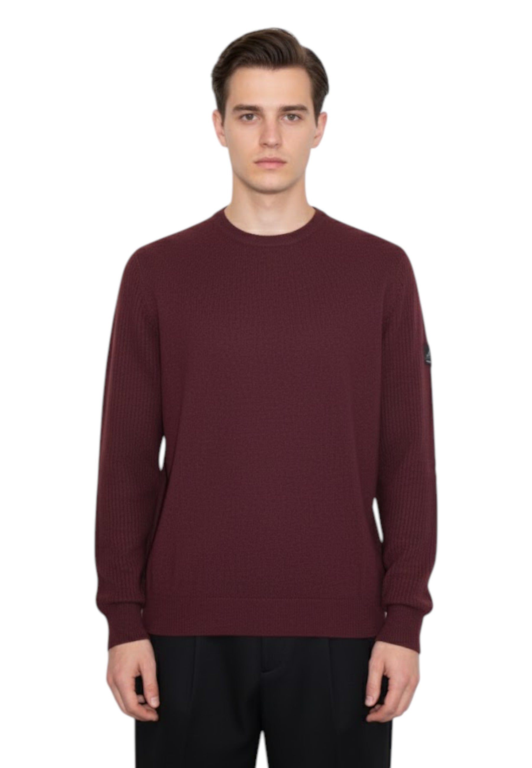 FELPA A GIROCOLLO Rosso Roy Roger's