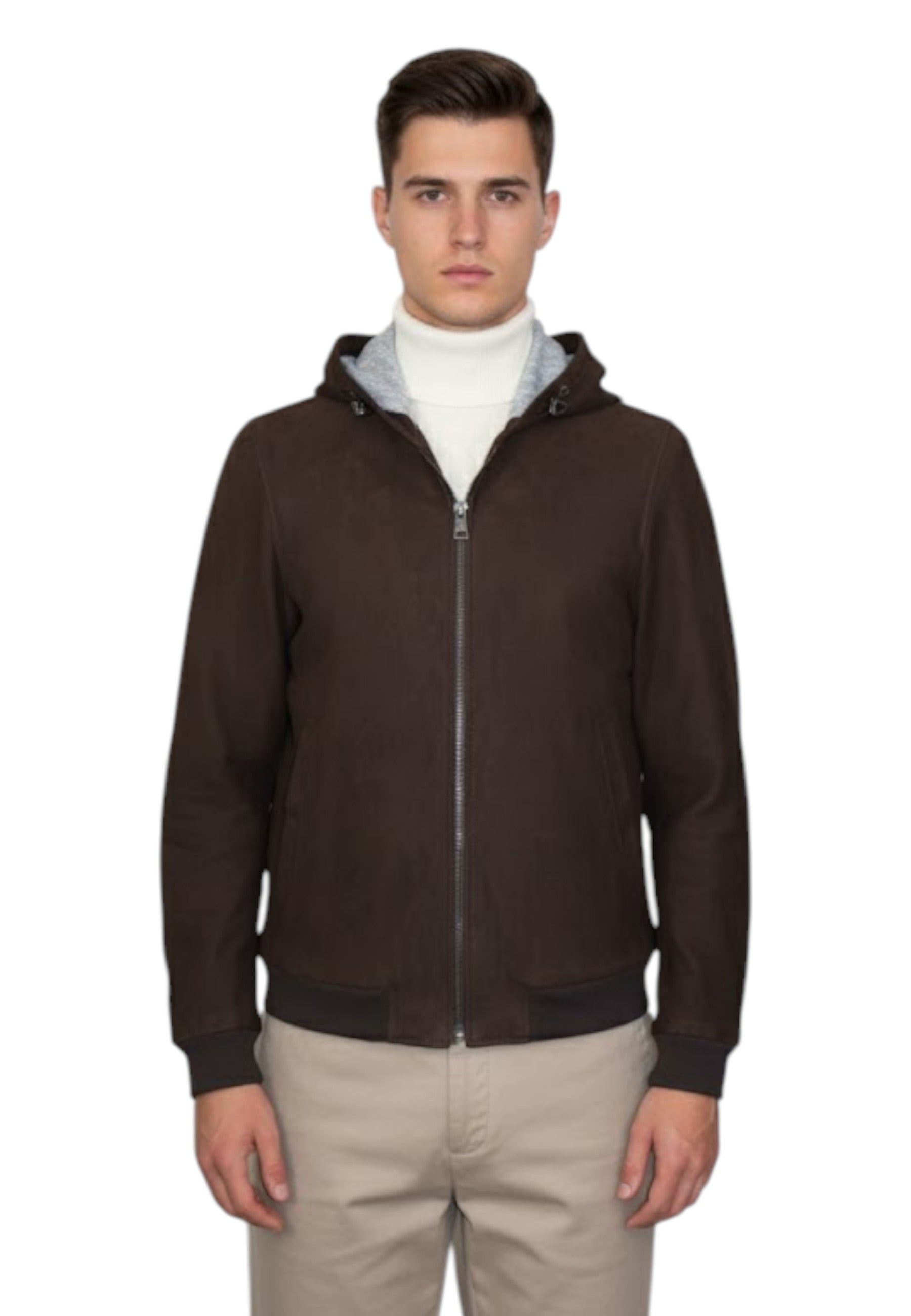 GIUBBOTTI IN PELLE Marrone Emanuele Curci