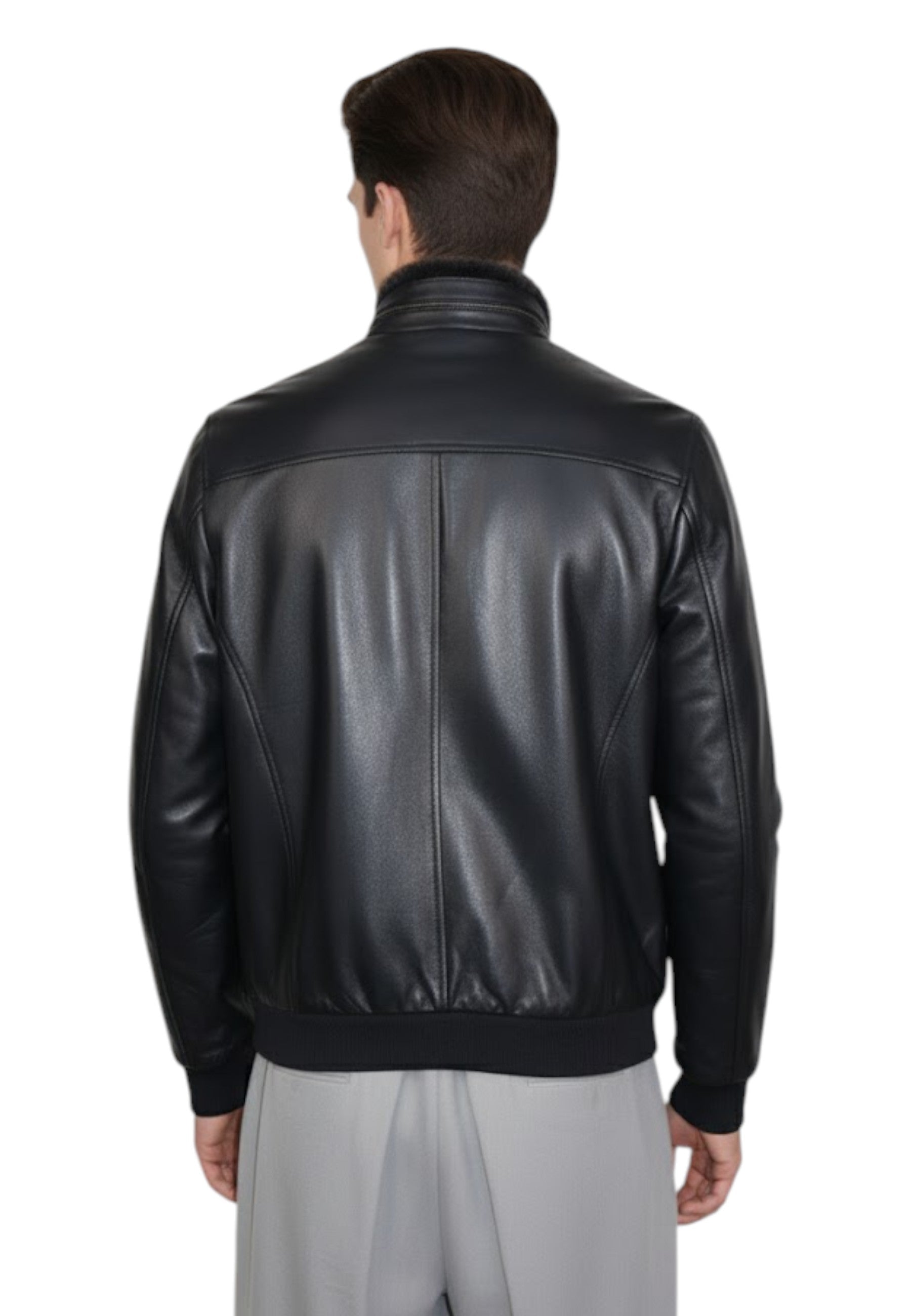 GIUBBOTTI IN PELLE Nero Emanuele Curci