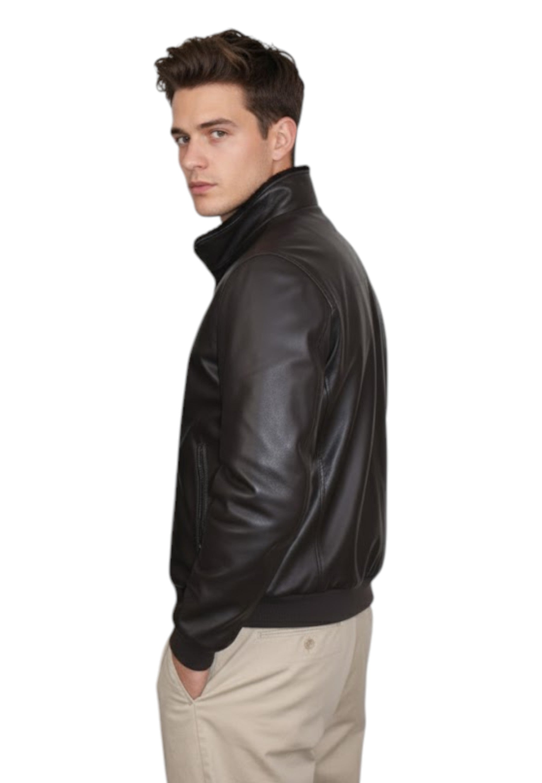 GIUBBOTTI IN PELLE Marrone Emanuele Curci