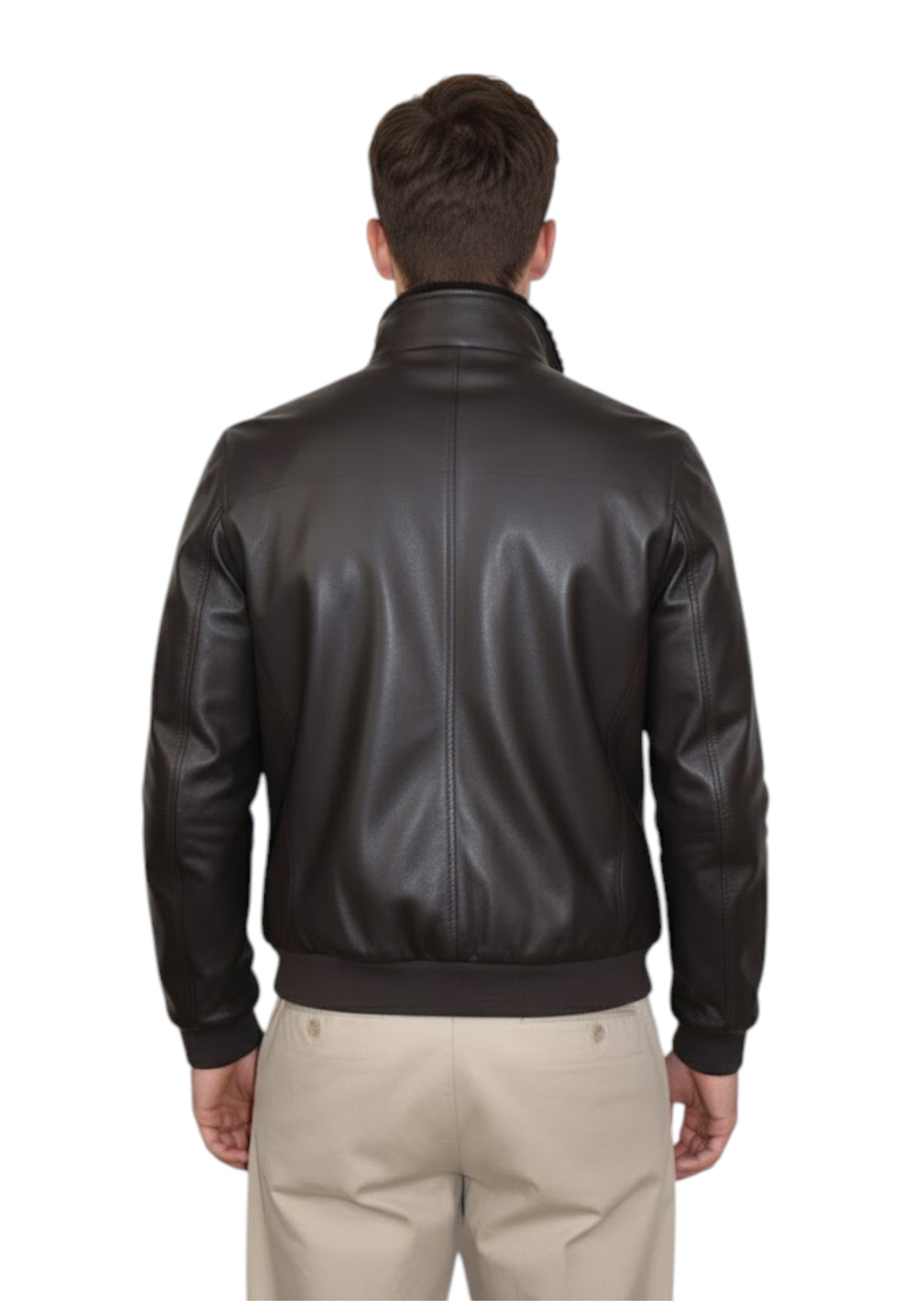 GIUBBOTTI IN PELLE Marrone Emanuele Curci