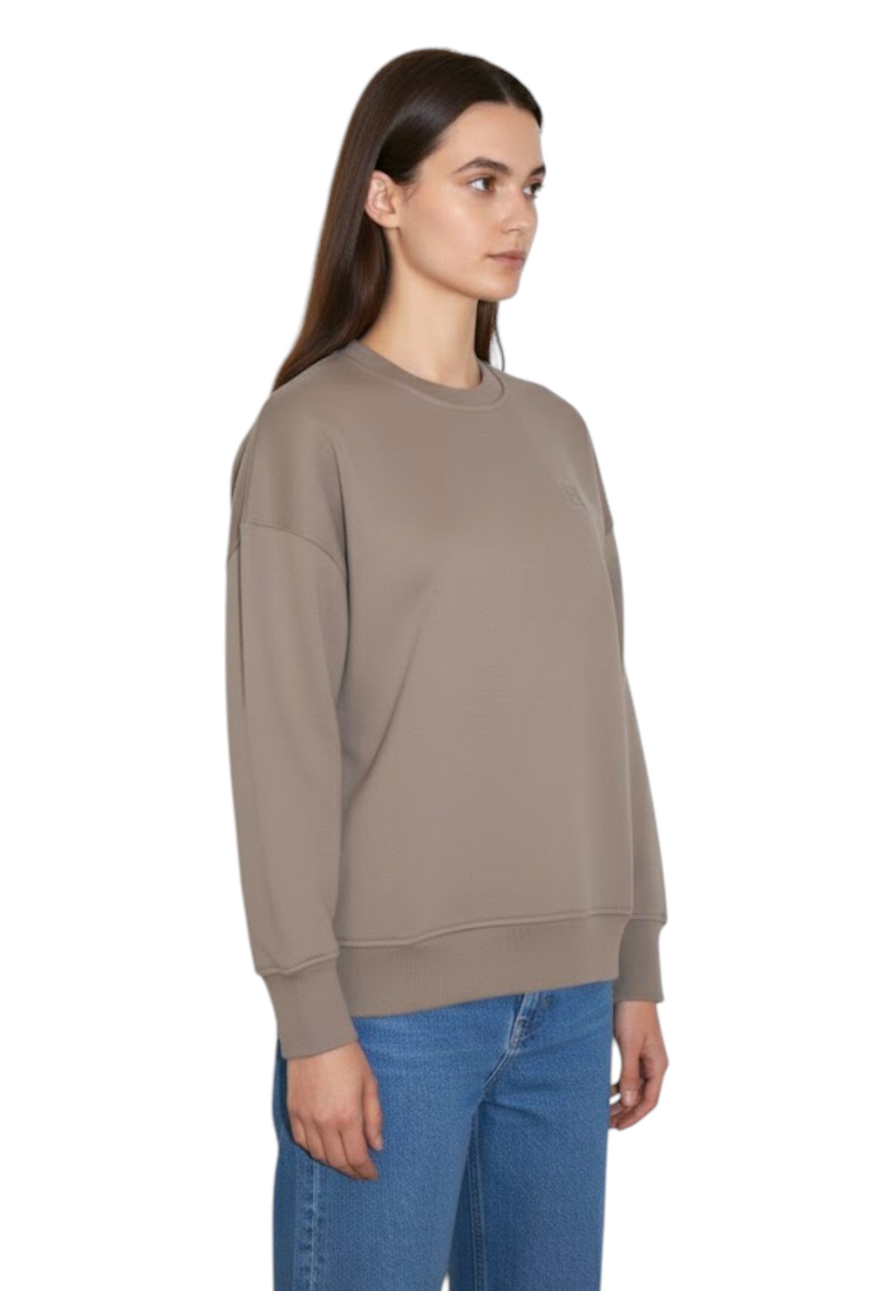 FELPA A GIROCOLLO Marrone Woc