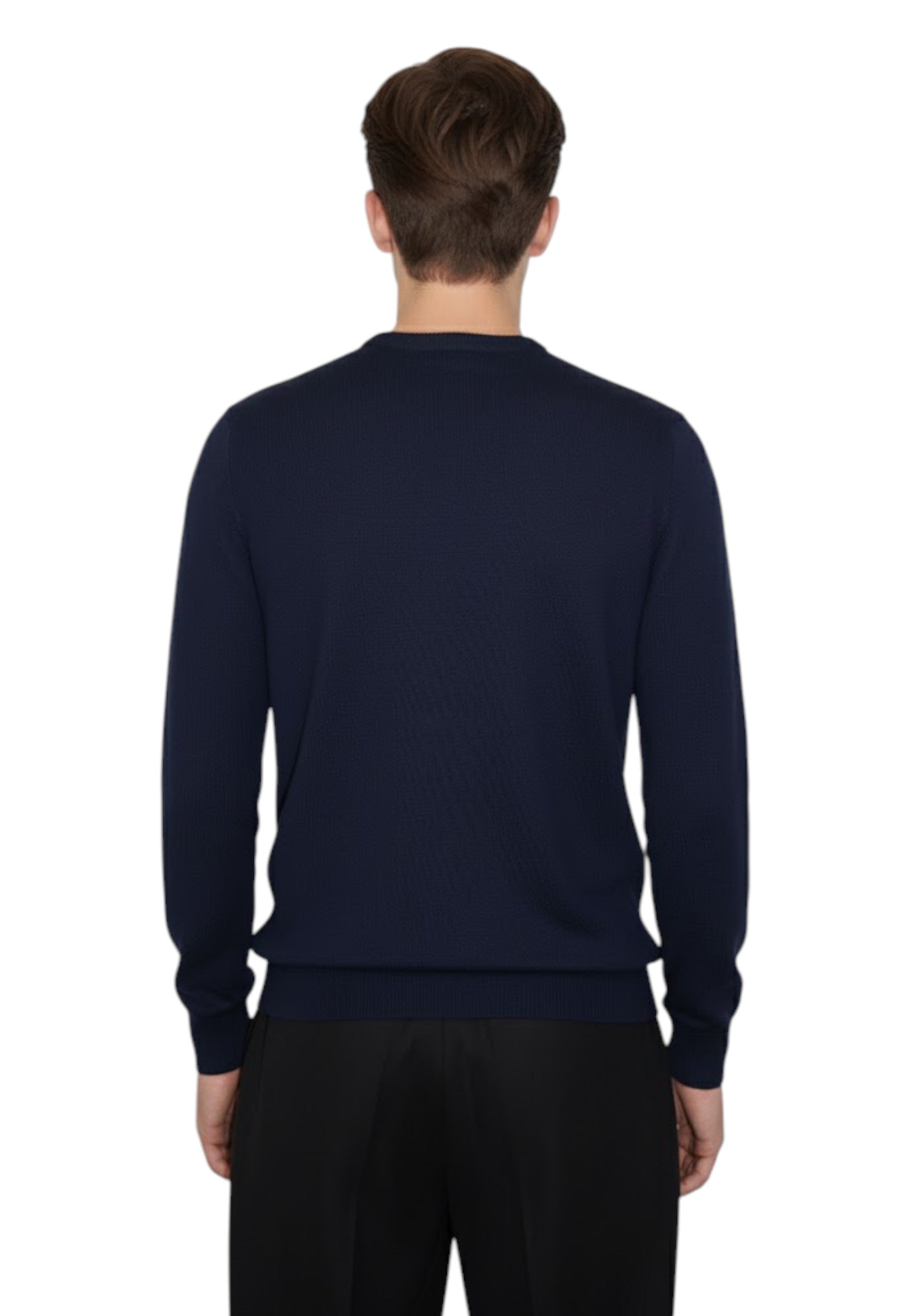 GIROCOLLO MANICA LUNGA Blu Blu Cashmere
