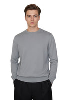 GIROCOLLO MANICA LUNGA Grigio Blu Cashmere