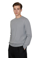 GIROCOLLO MANICA LUNGA Grigio Blu Cashmere