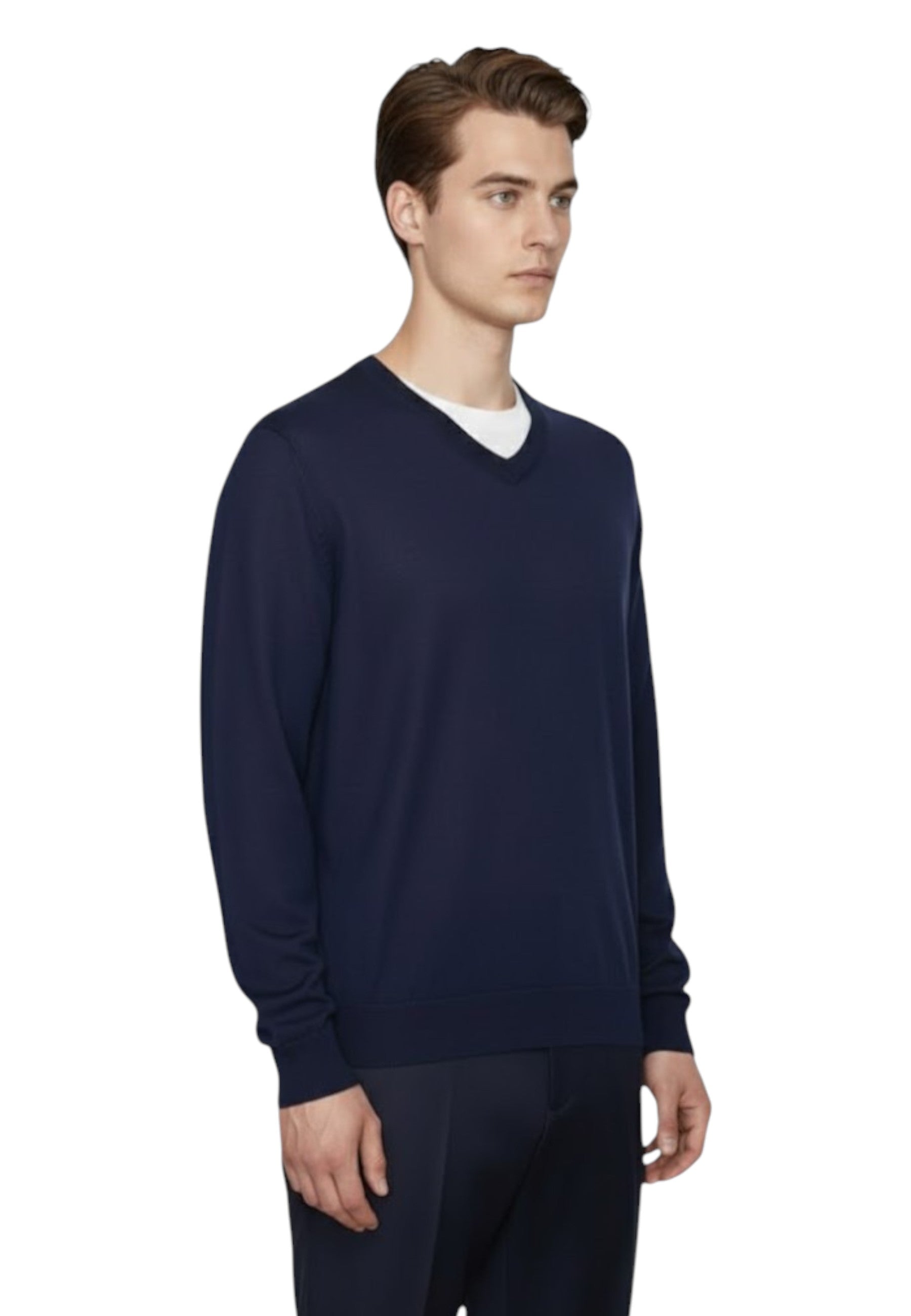 MAGLIE A V Blu Blu Cashmere