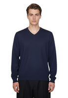 MAGLIE A V Blu Blu Cashmere