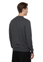 MAGLIE A V Nero Blu Cashmere