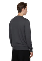 MAGLIE A V Nero Blu Cashmere