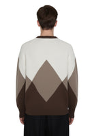 GIROCOLLO MANICA LUNGA Marrone Blu Cashmere