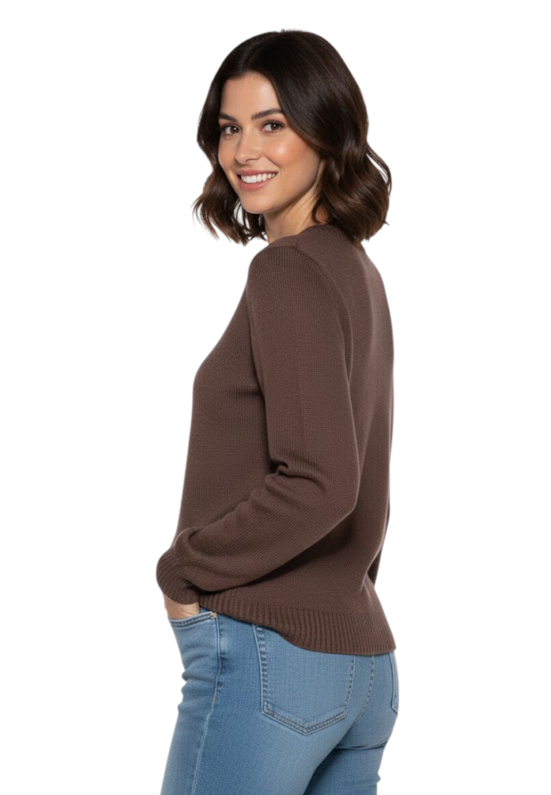 GIROCOLLO MANICA LUNGA Marrone Gran Sasso