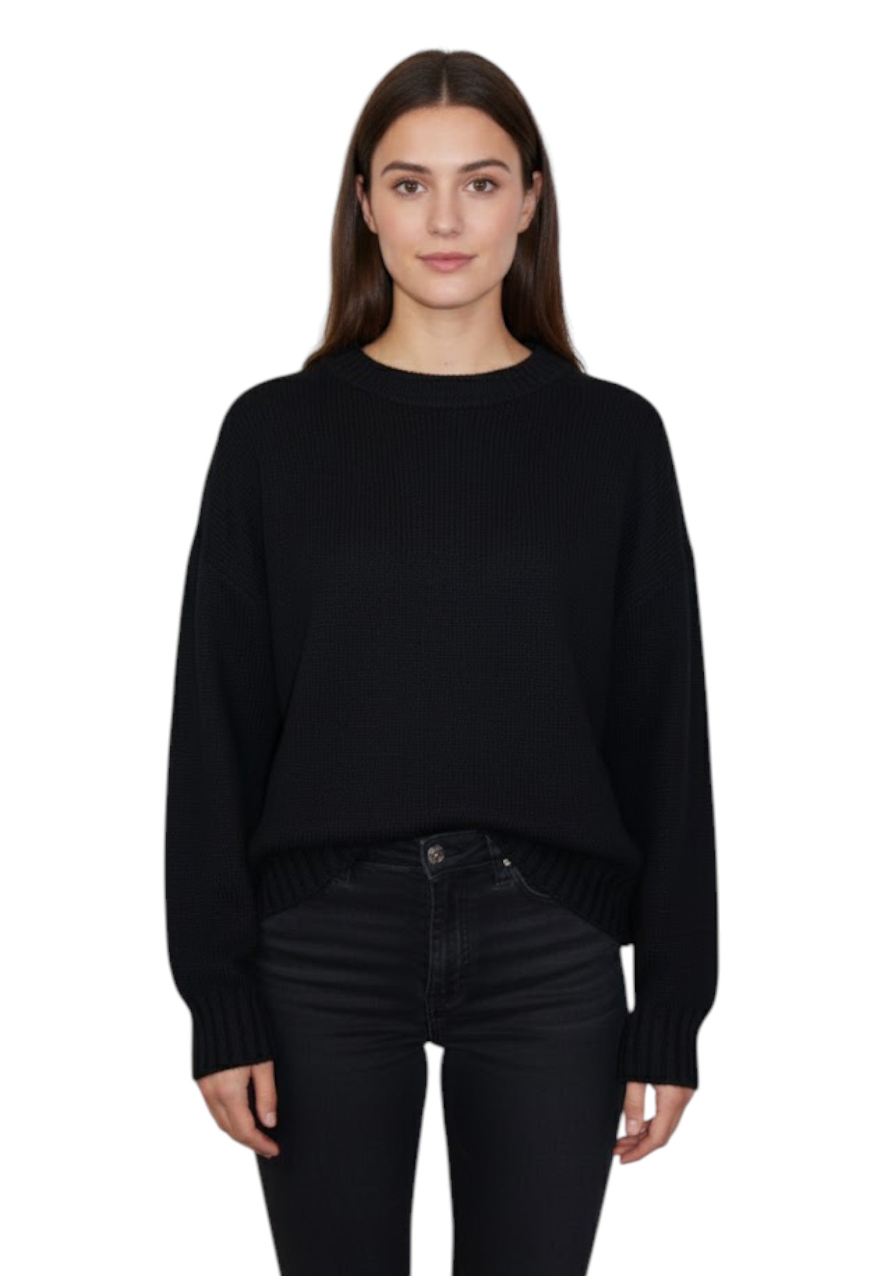 GIROCOLLO MANICA LUNGA Nero Solotre