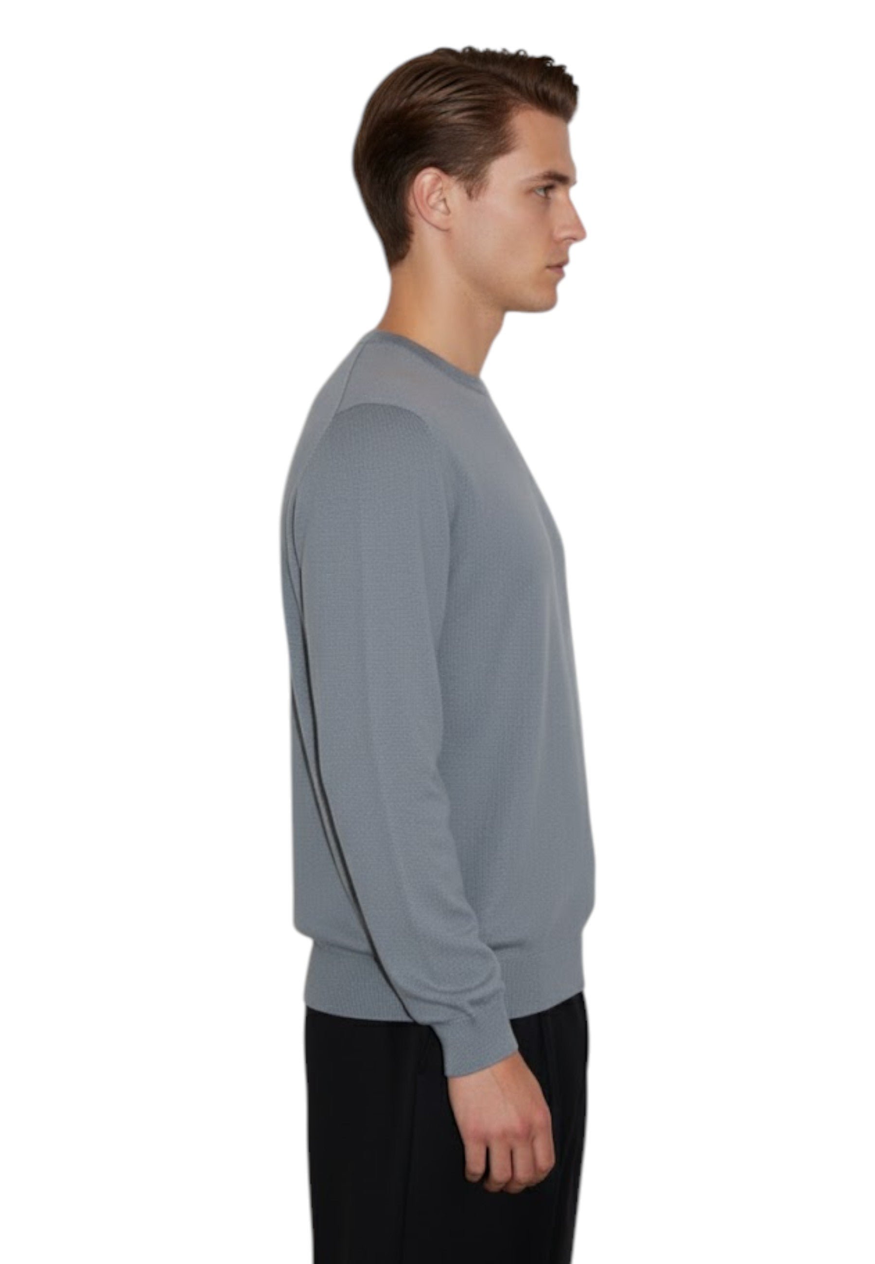 GIROCOLLO MANICA LUNGA Grigio Della Spiga