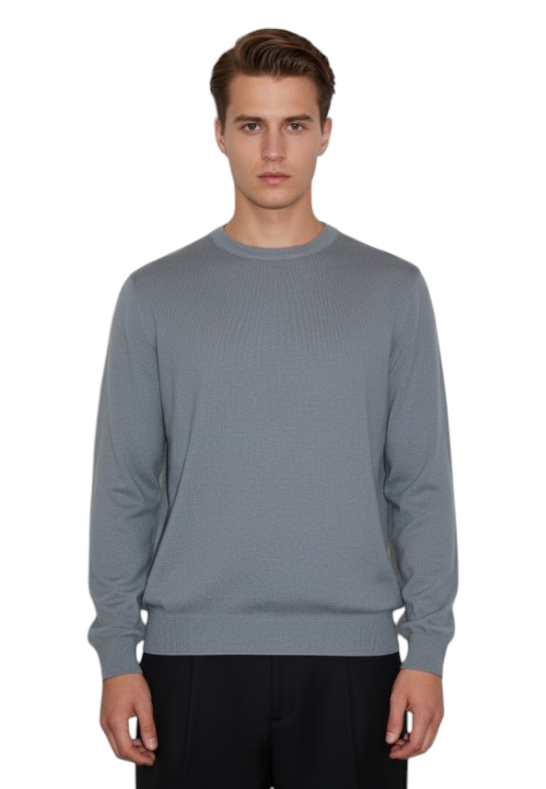 GIROCOLLO MANICA LUNGA Grigio Della Spiga