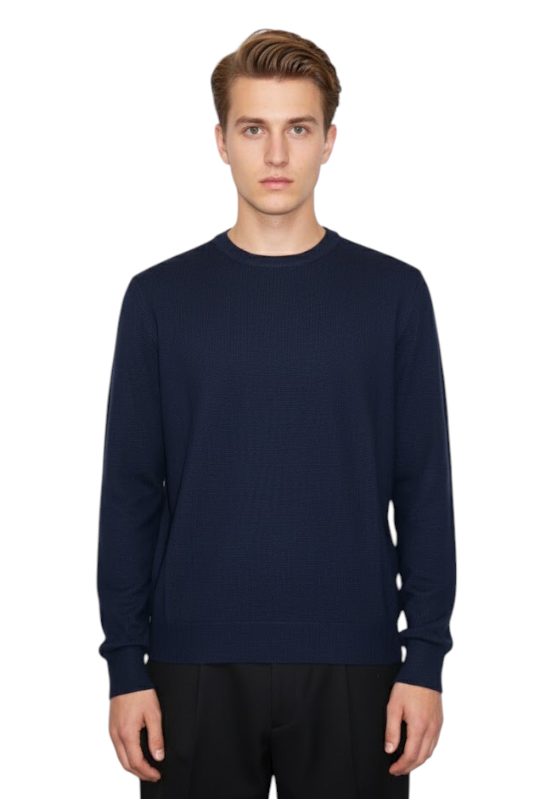 GIROCOLLO MANICA LUNGA Blu Della Spiga