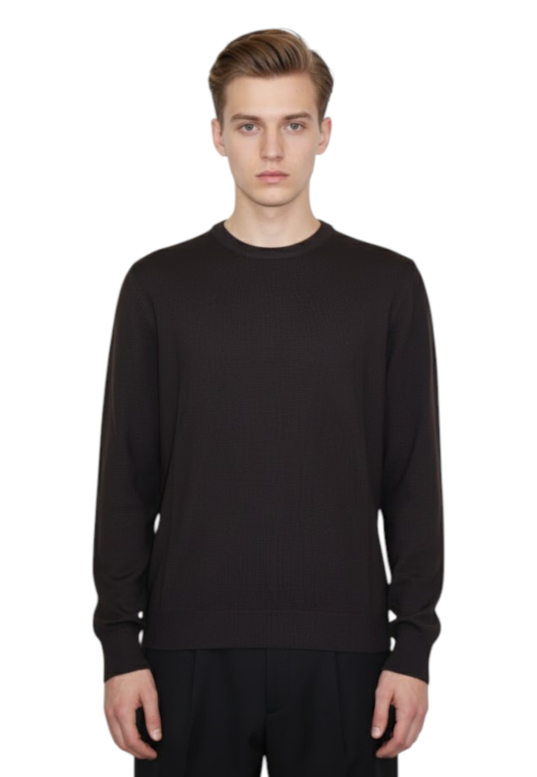 GIROCOLLO MANICA LUNGA Marrone Della Spiga