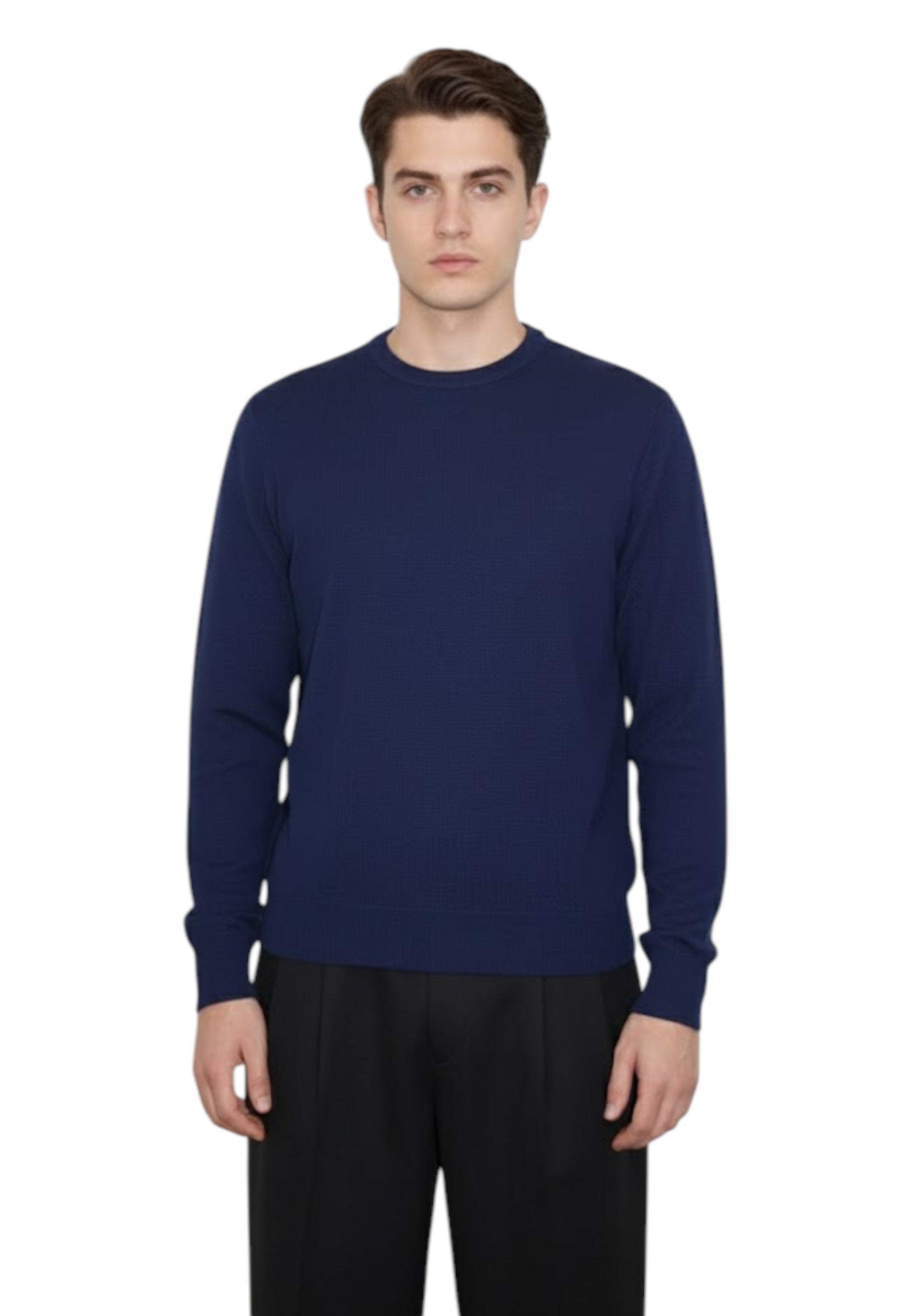 GIROCOLLO MANICA LUNGA Blu Della Spiga