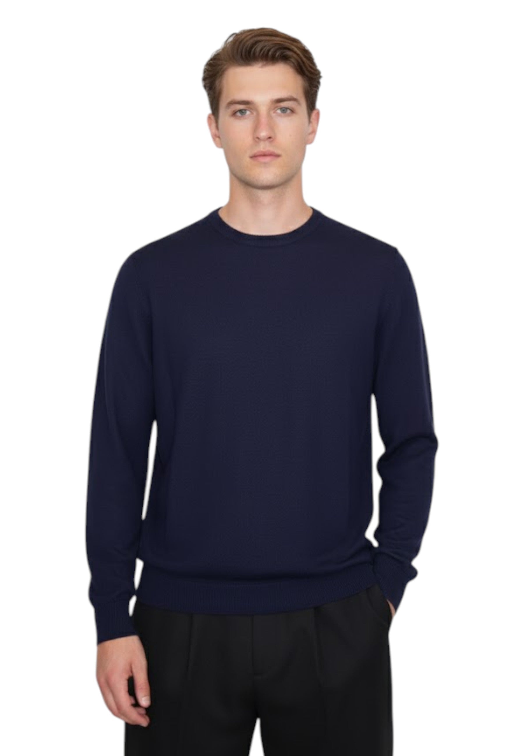 GIROCOLLO MANICA LUNGA Blu Della Spiga