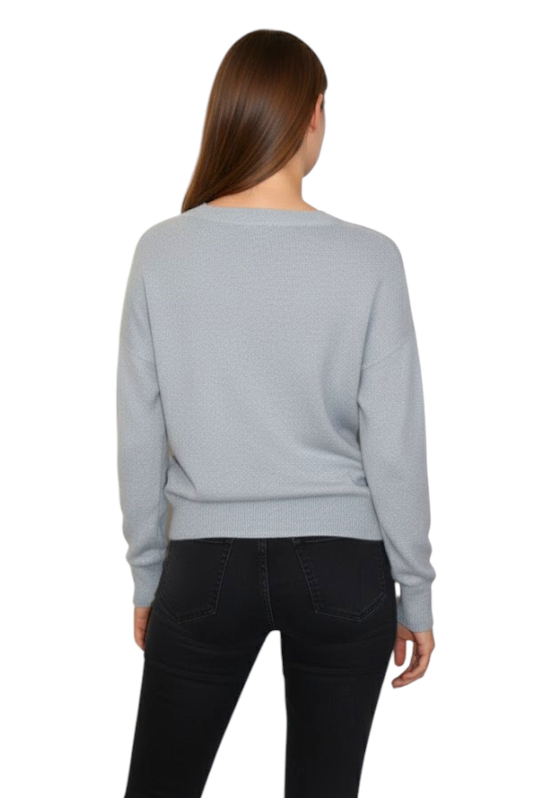 MAGLIE A V Grigio Della Spiga