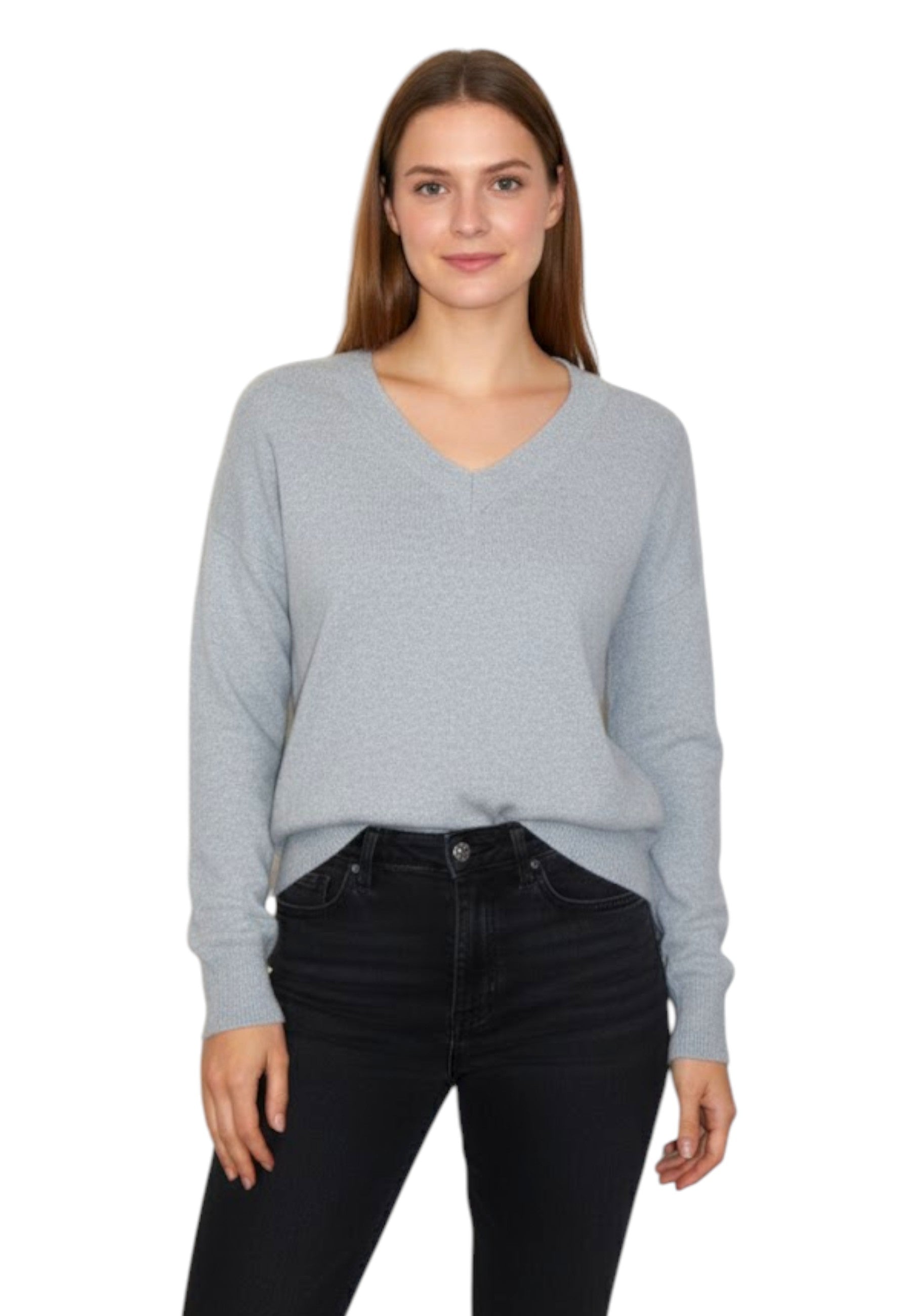 MAGLIE A V Grigio Della Spiga