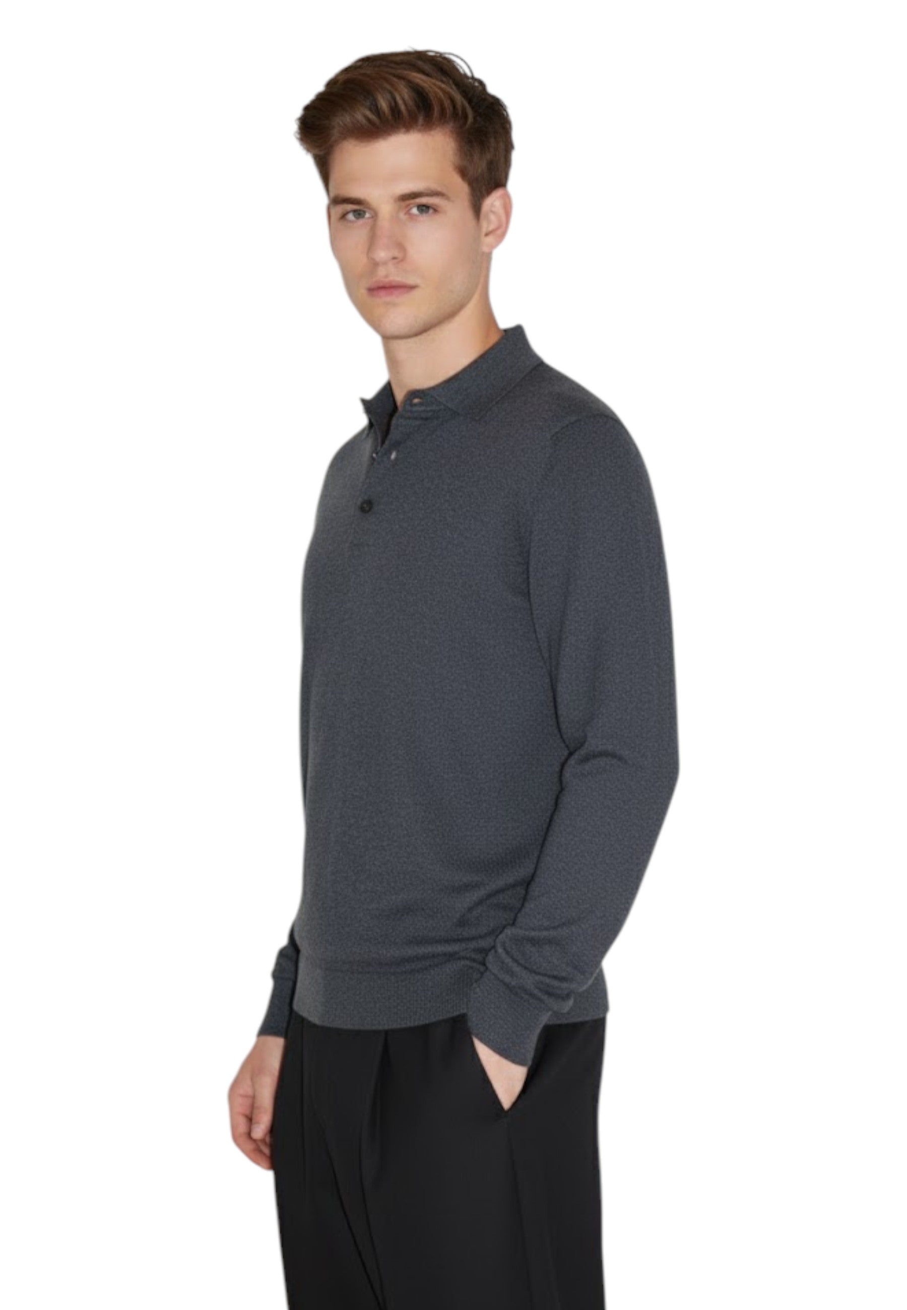 POLO A MANICA LUNGA Nero Jean Paul