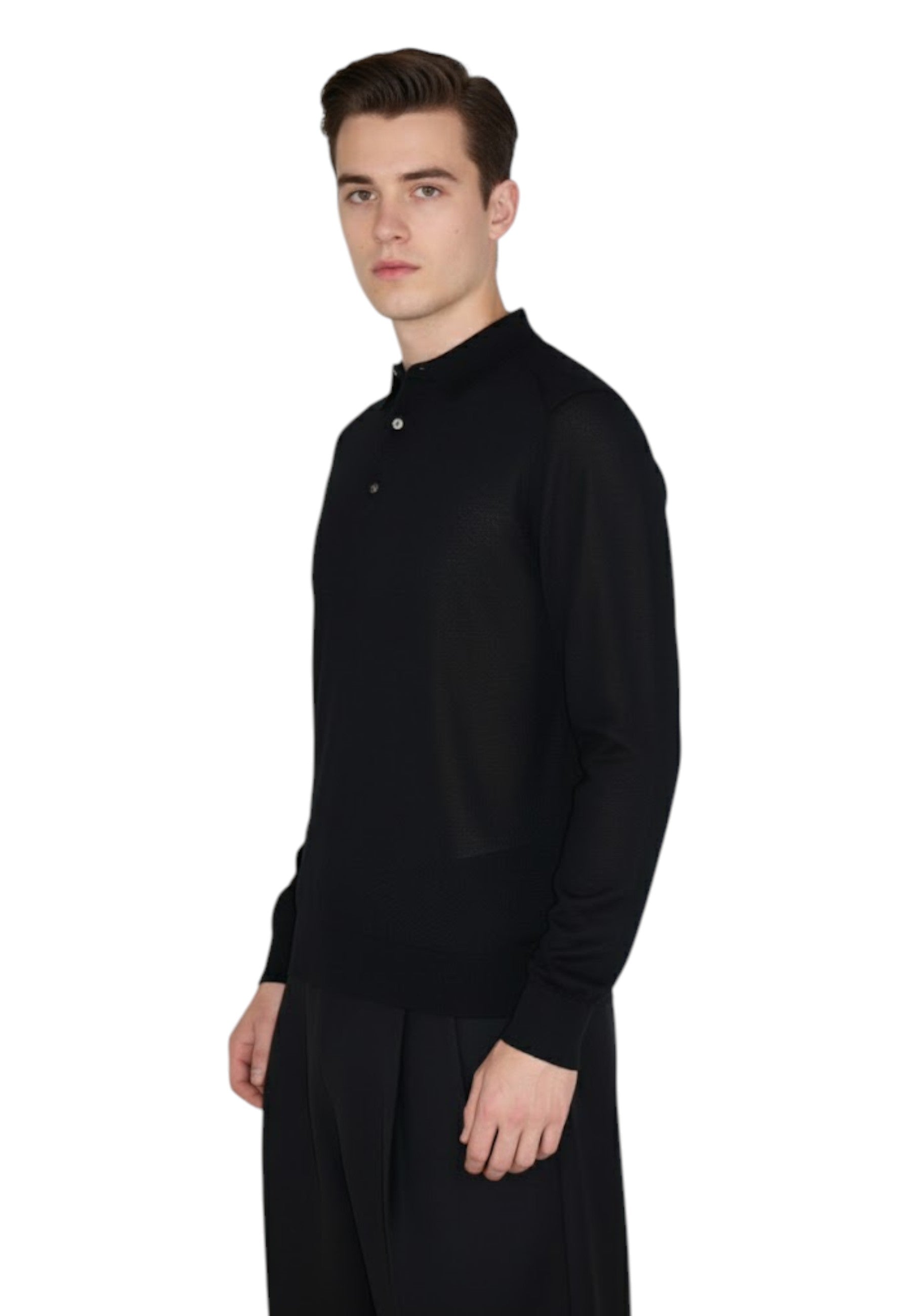 POLO A MANICA LUNGA Nero Jean Paul