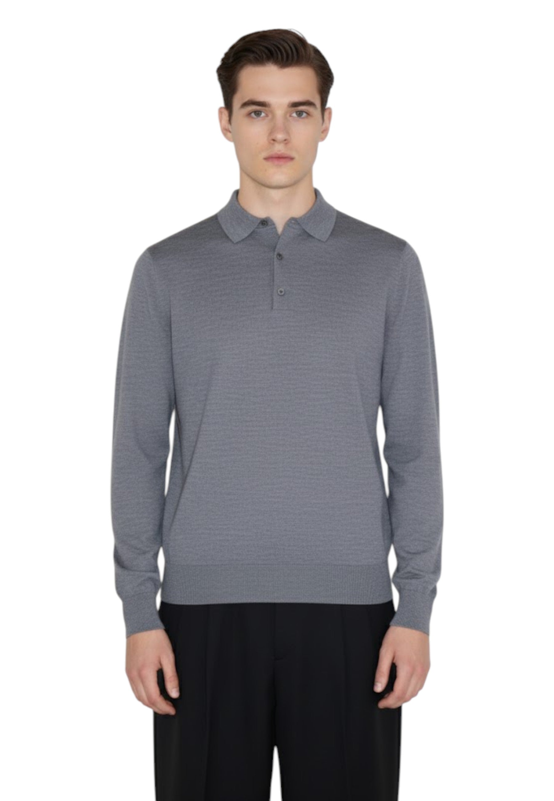 POLO A MANICA LUNGA Grigio Jean Paul